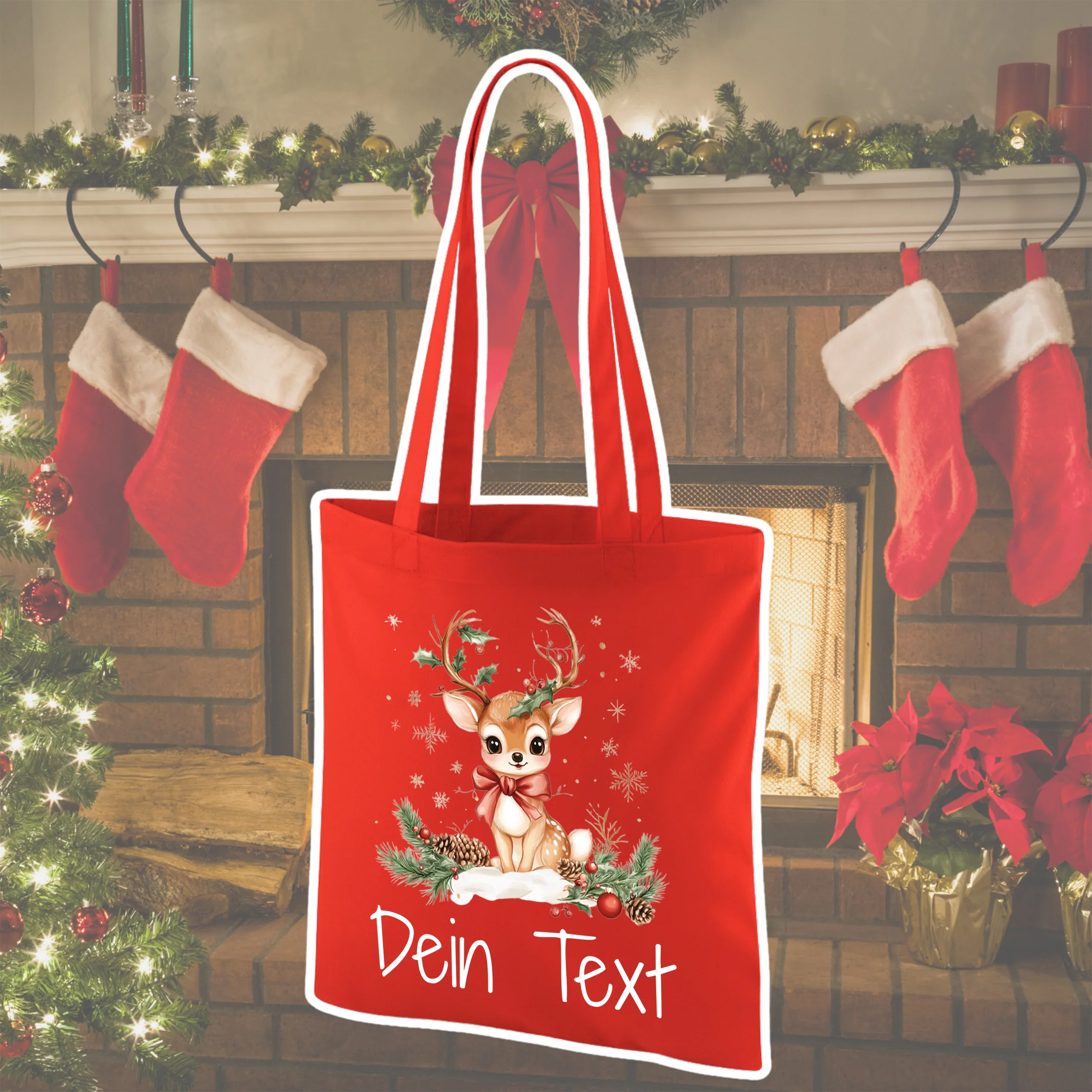 Tasche Weihnachten - Ein fröhlicher Rentier-Begleiter - Image 3