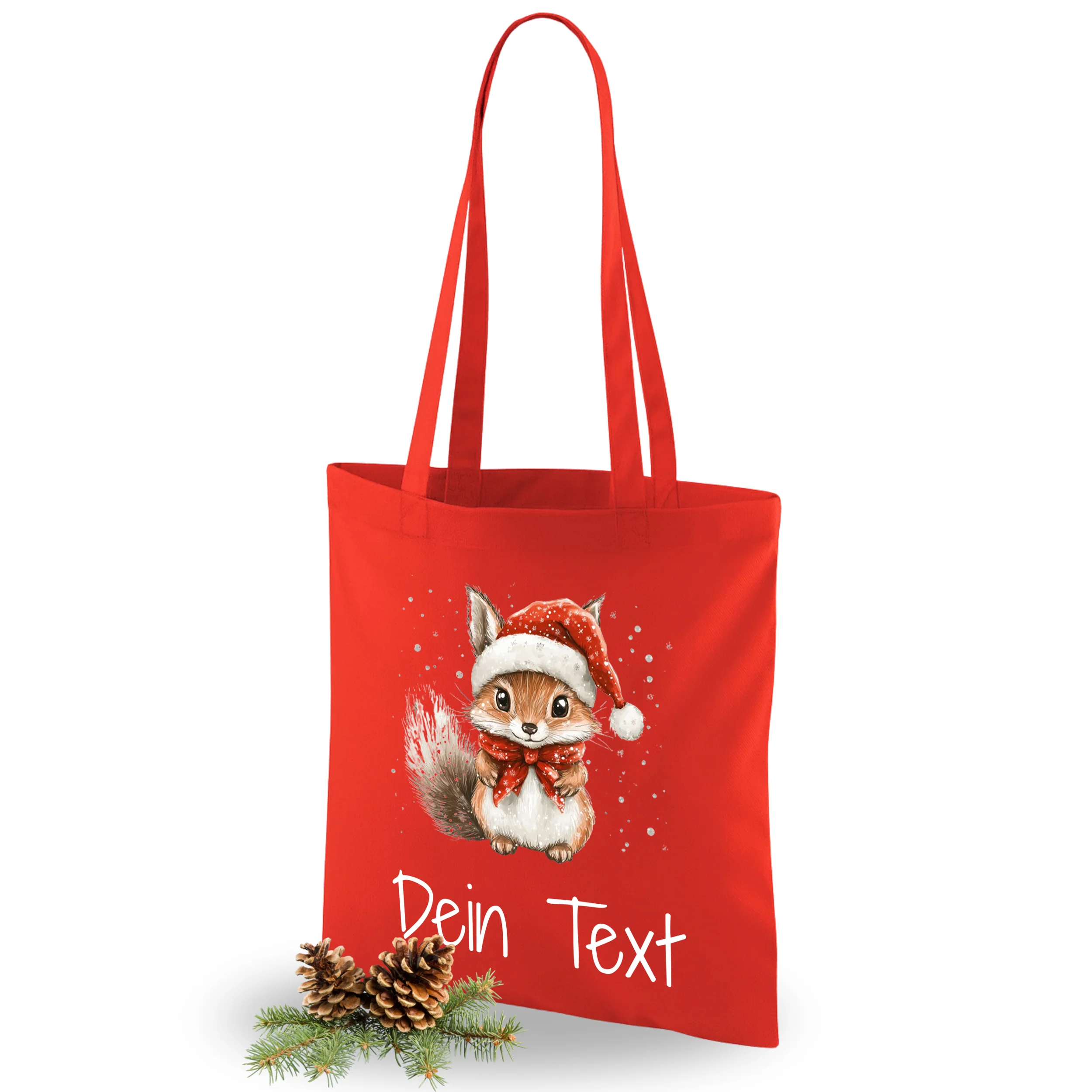 Tasche Weihnachten - Fröhlicher Eichhörnchen - Image 5