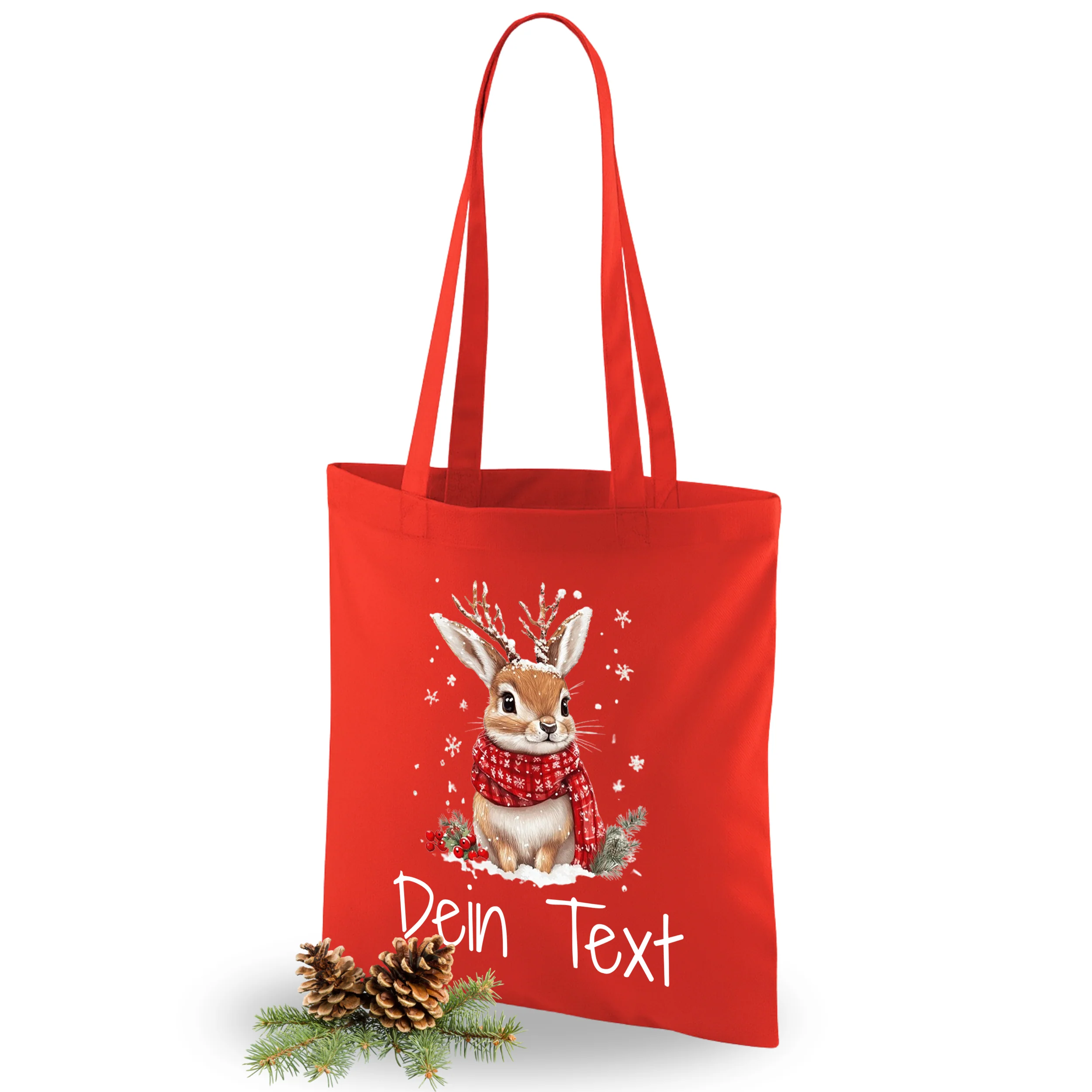 Tasche Weihnachten - Fröhlicher Hase für festliche Stimmung - Image 5