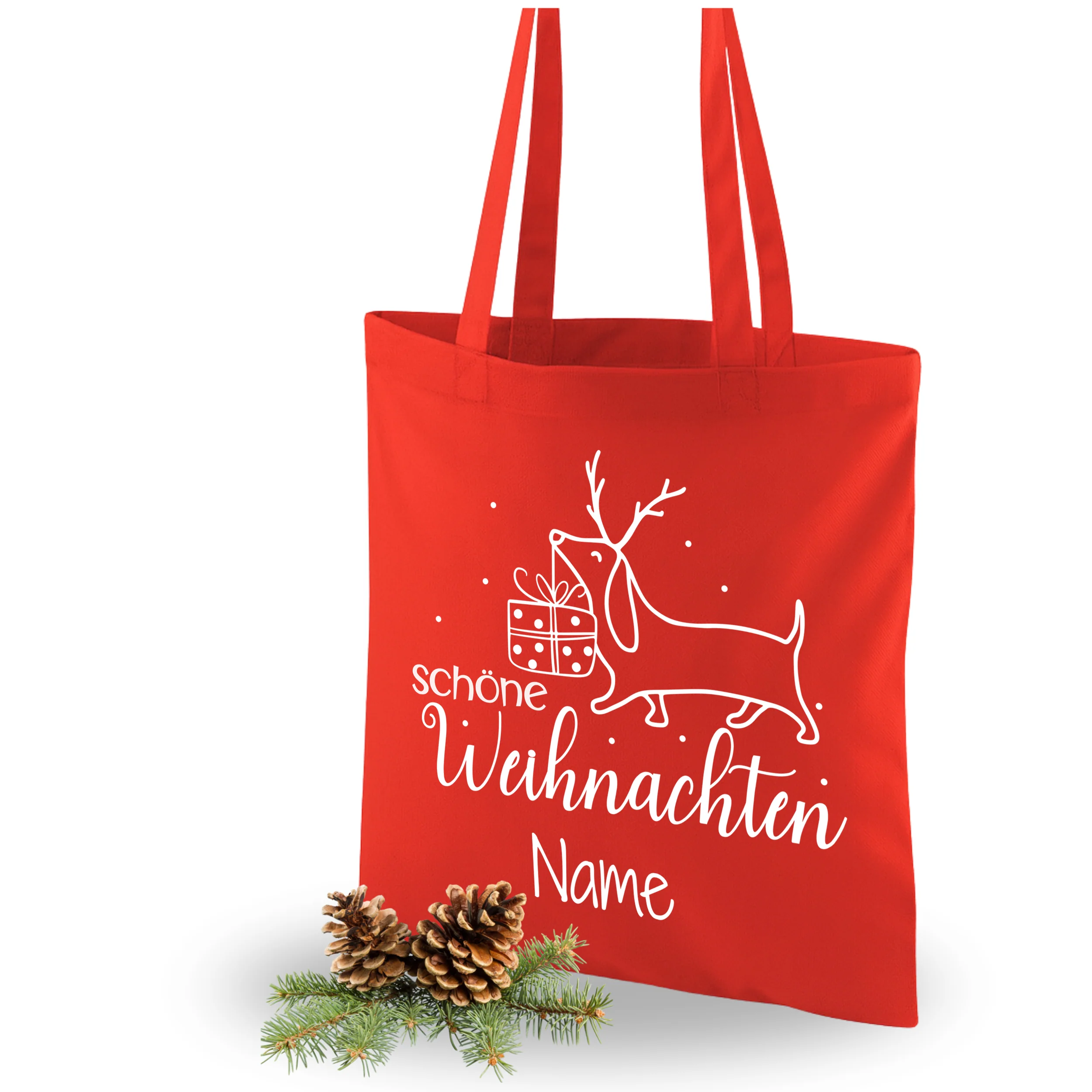 Tasche Weihnachten mit Hund - Freude und Wärme teilen