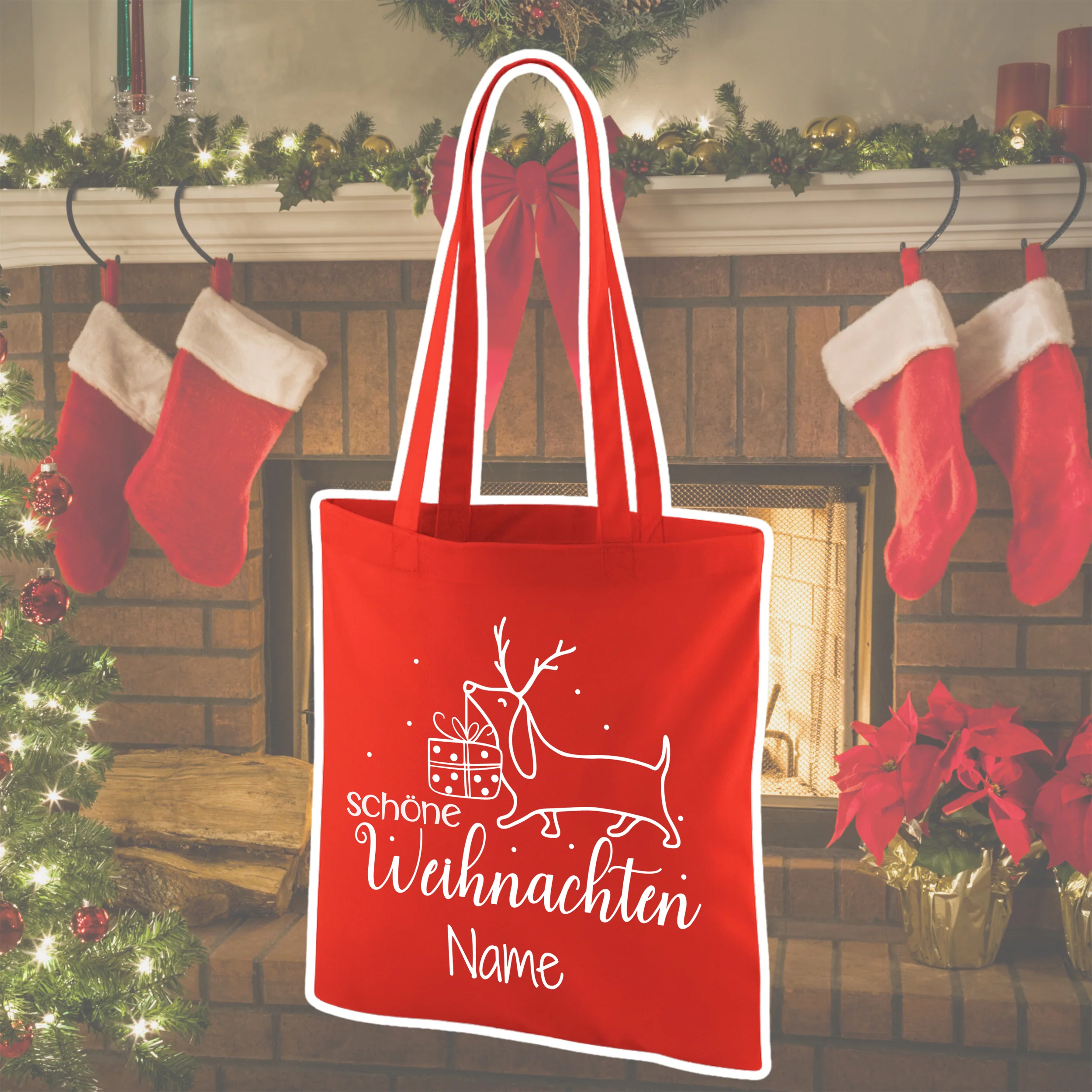 Tasche Weihnachten mit Hund - Freude und Wärme teilen - Image 3