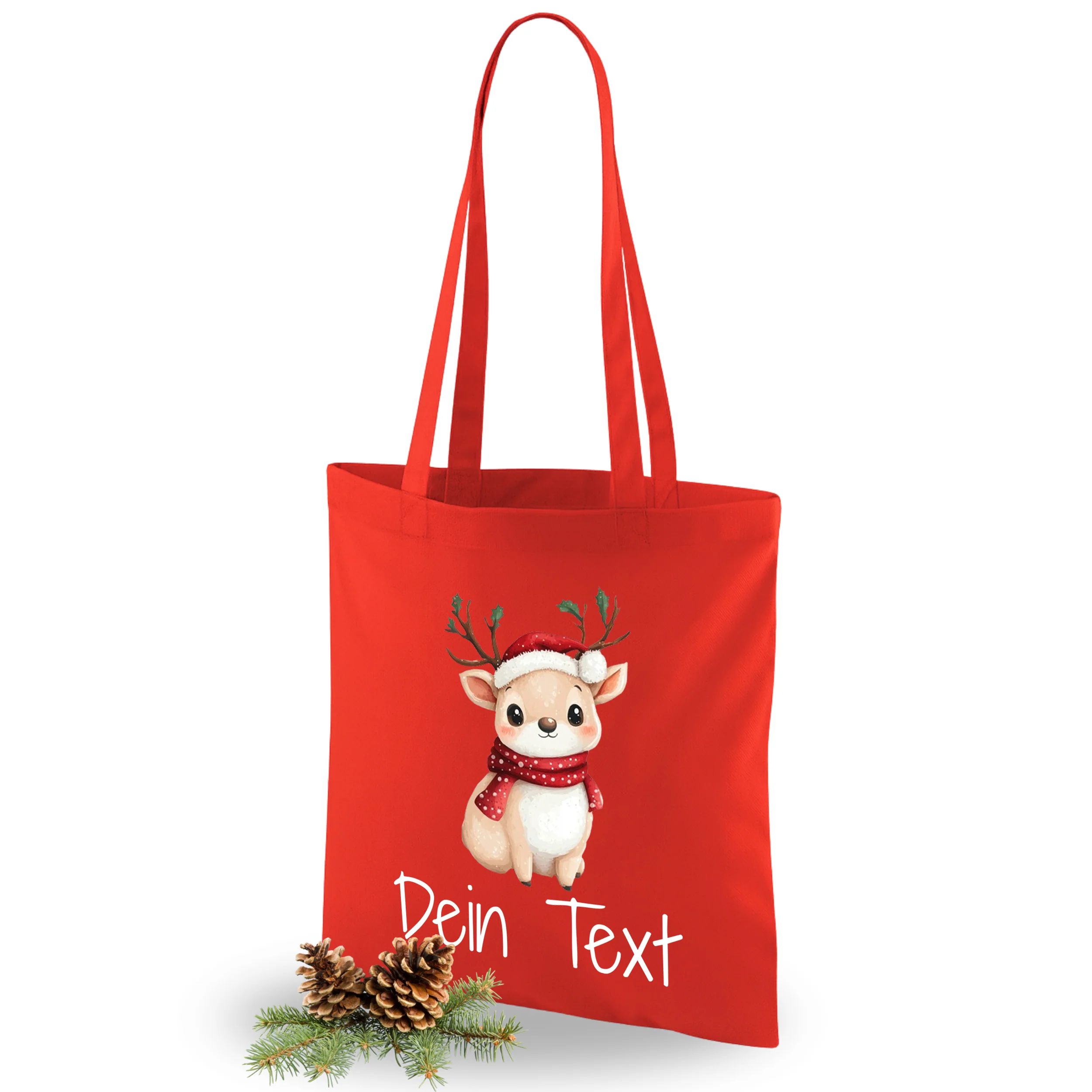 Tasche Weihnachten mit Reh - Ein fröhlicher Begleiter für die Feiertage - Image 5