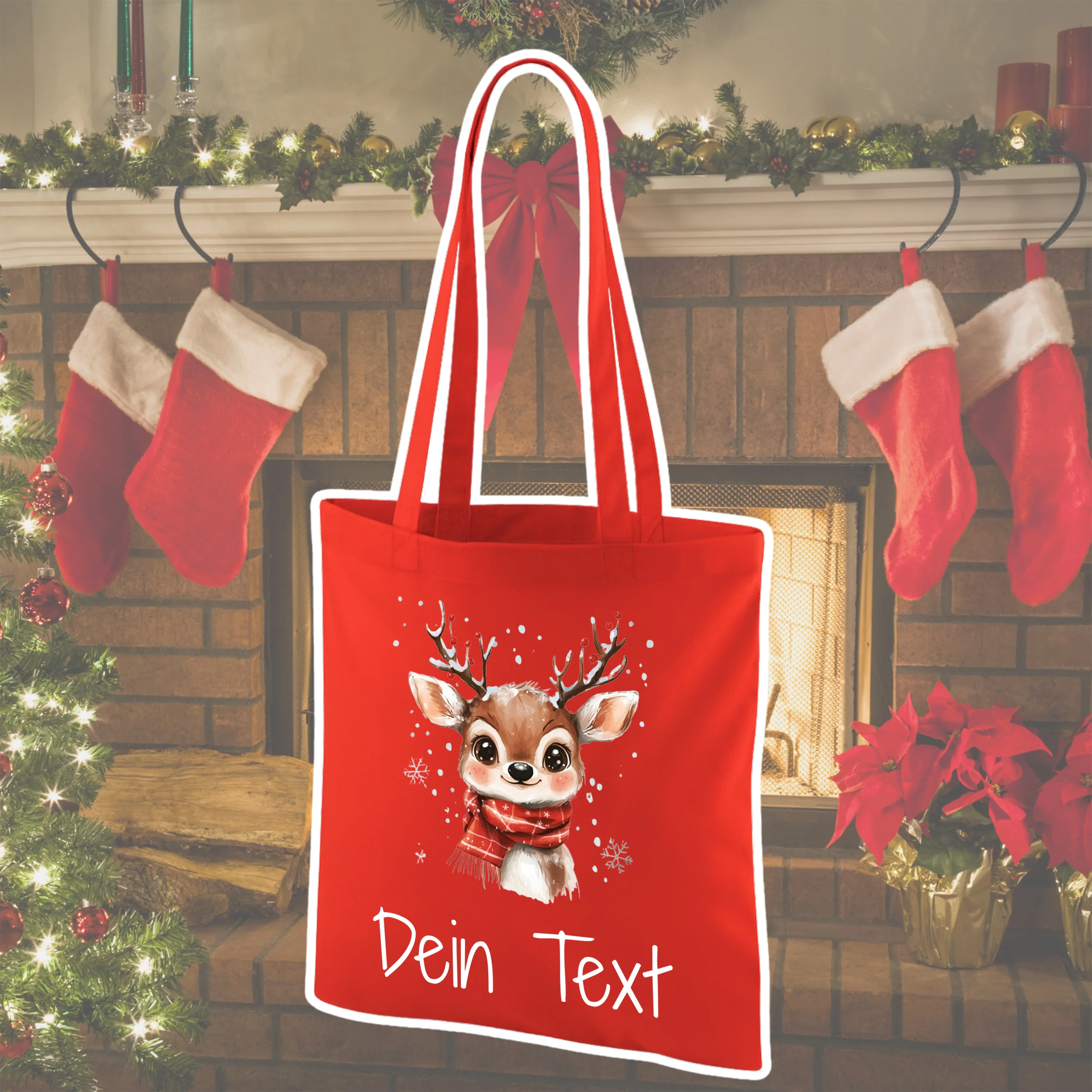 Tasche Weihnachten mit Reh - Freude für die Festtage - Image 3