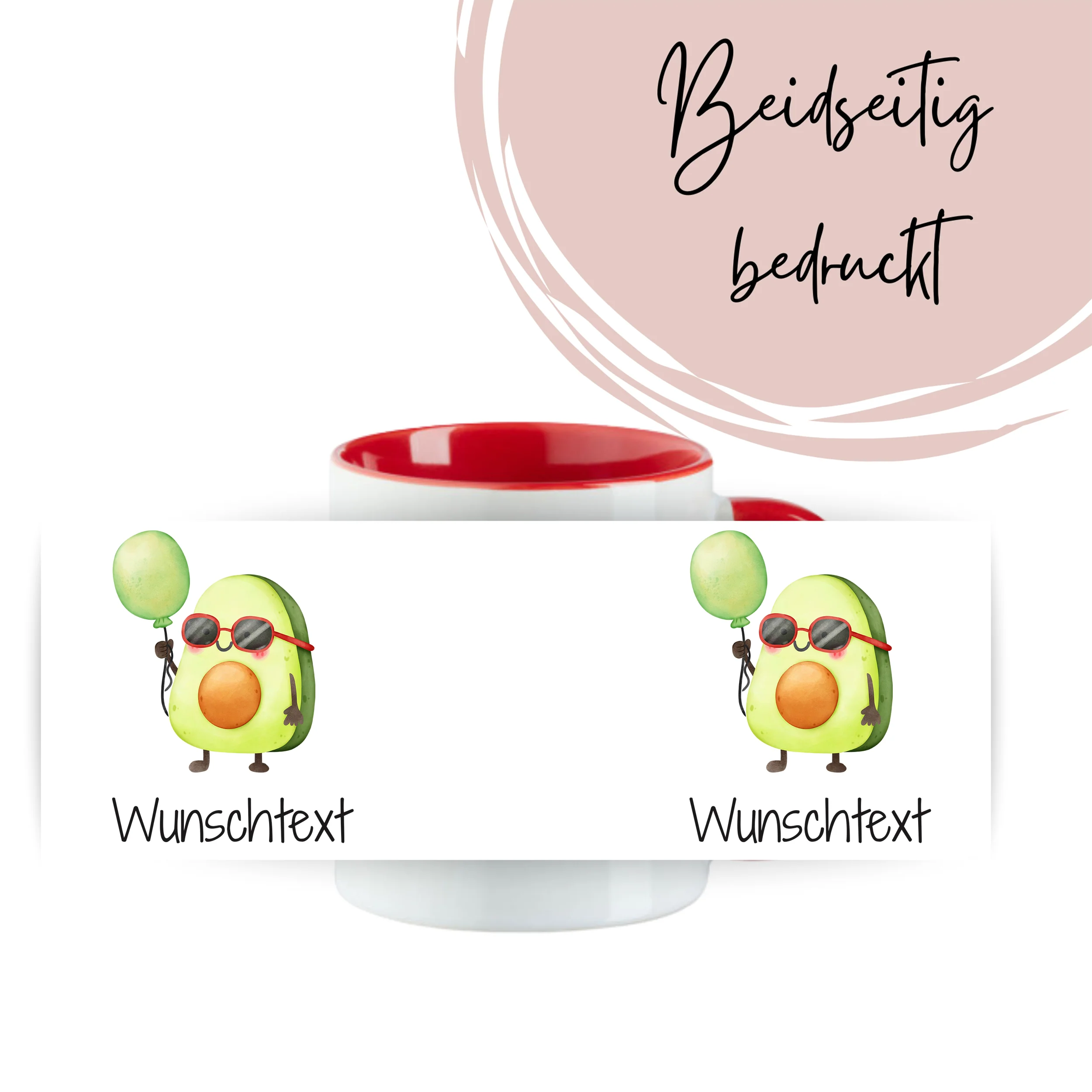 Tasse Avocado mit Ballon - Image 2