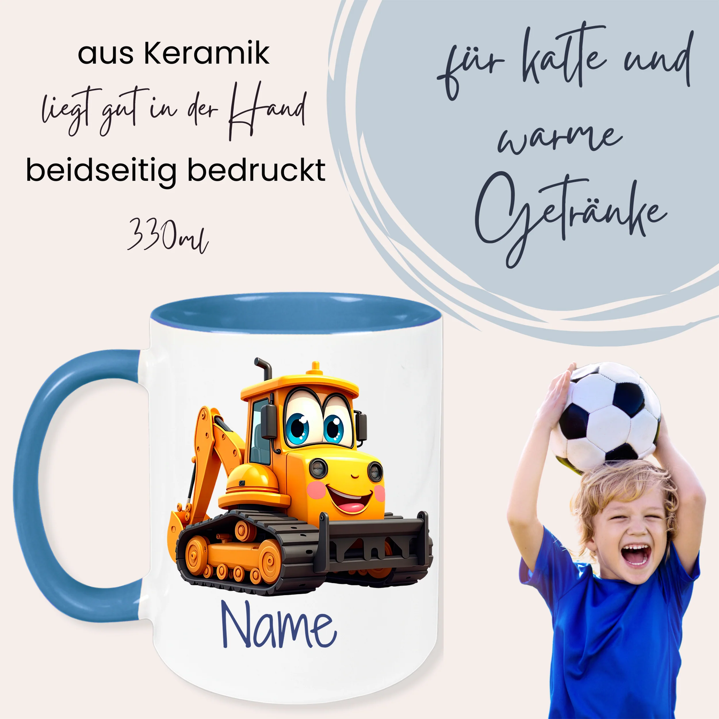 Tasse Bagger - Freude beim Trinken für kleine Bauarbeiter - Image 3