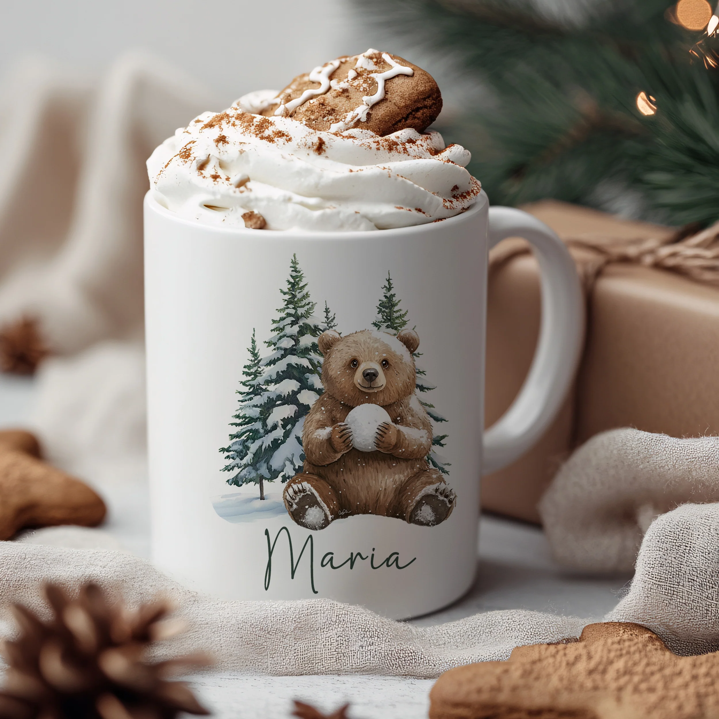 Tasse Bär in Winterlandschaft - Image 3