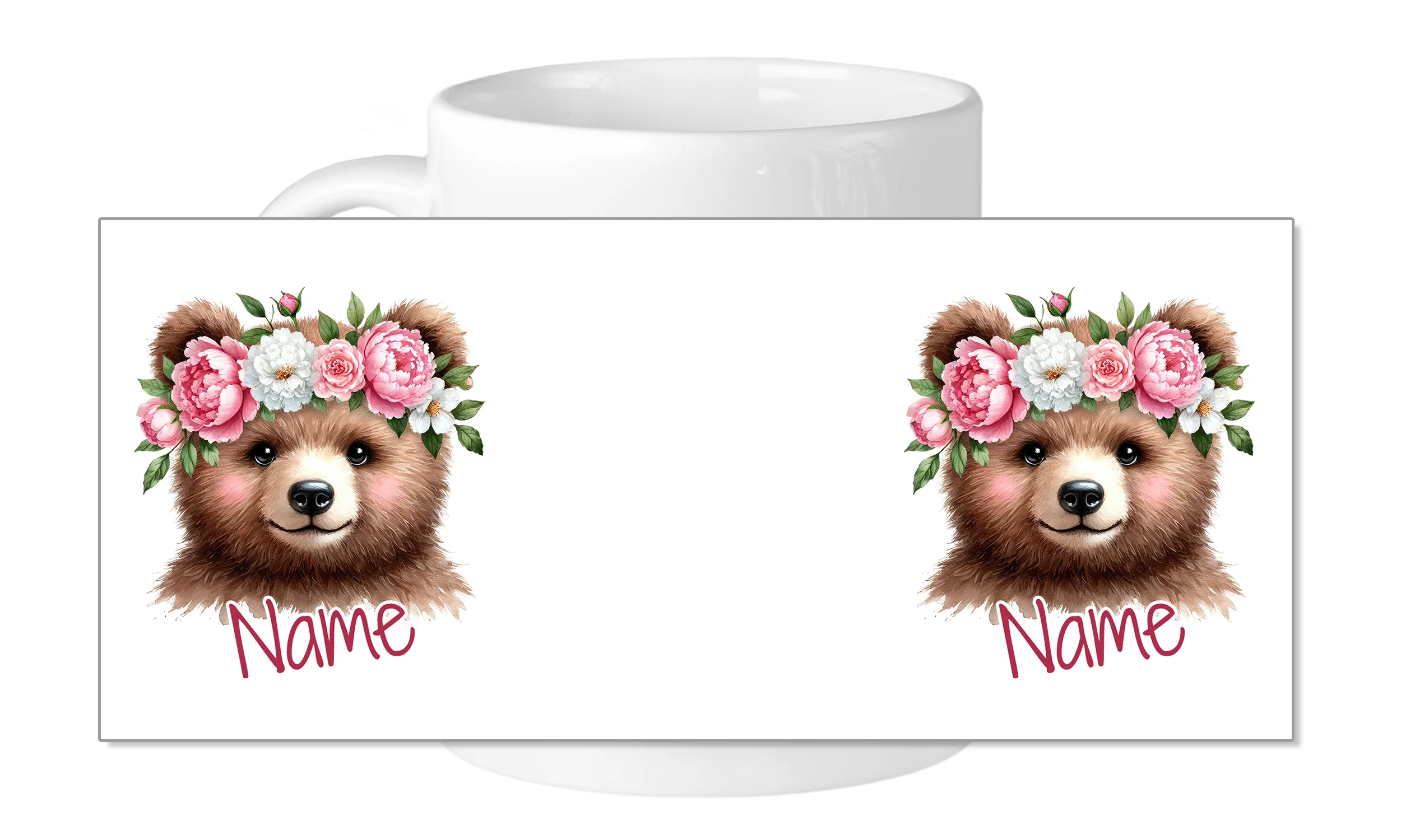 Tasse Bär mit Blumenkranz - Image 5