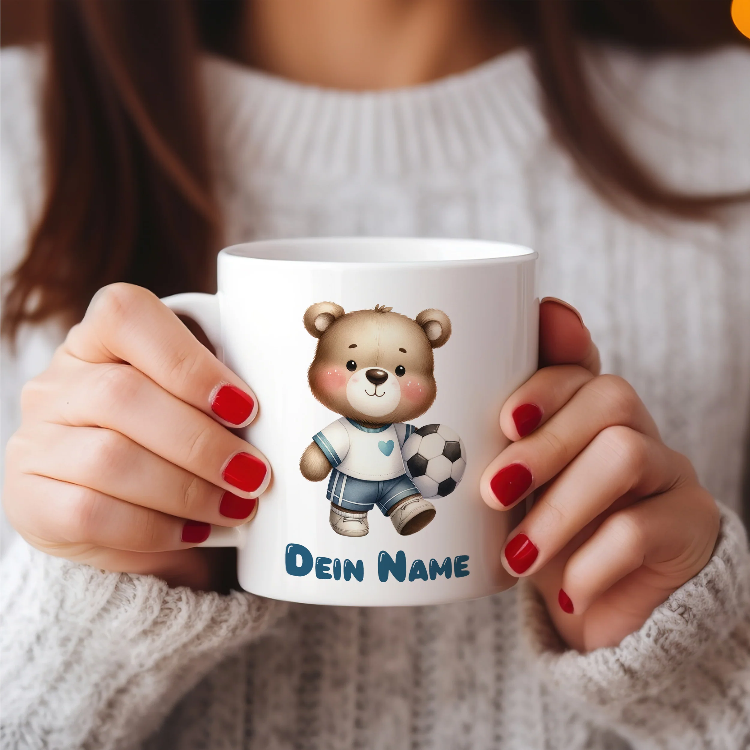 Tasse Bär mit Fußball - Image 4