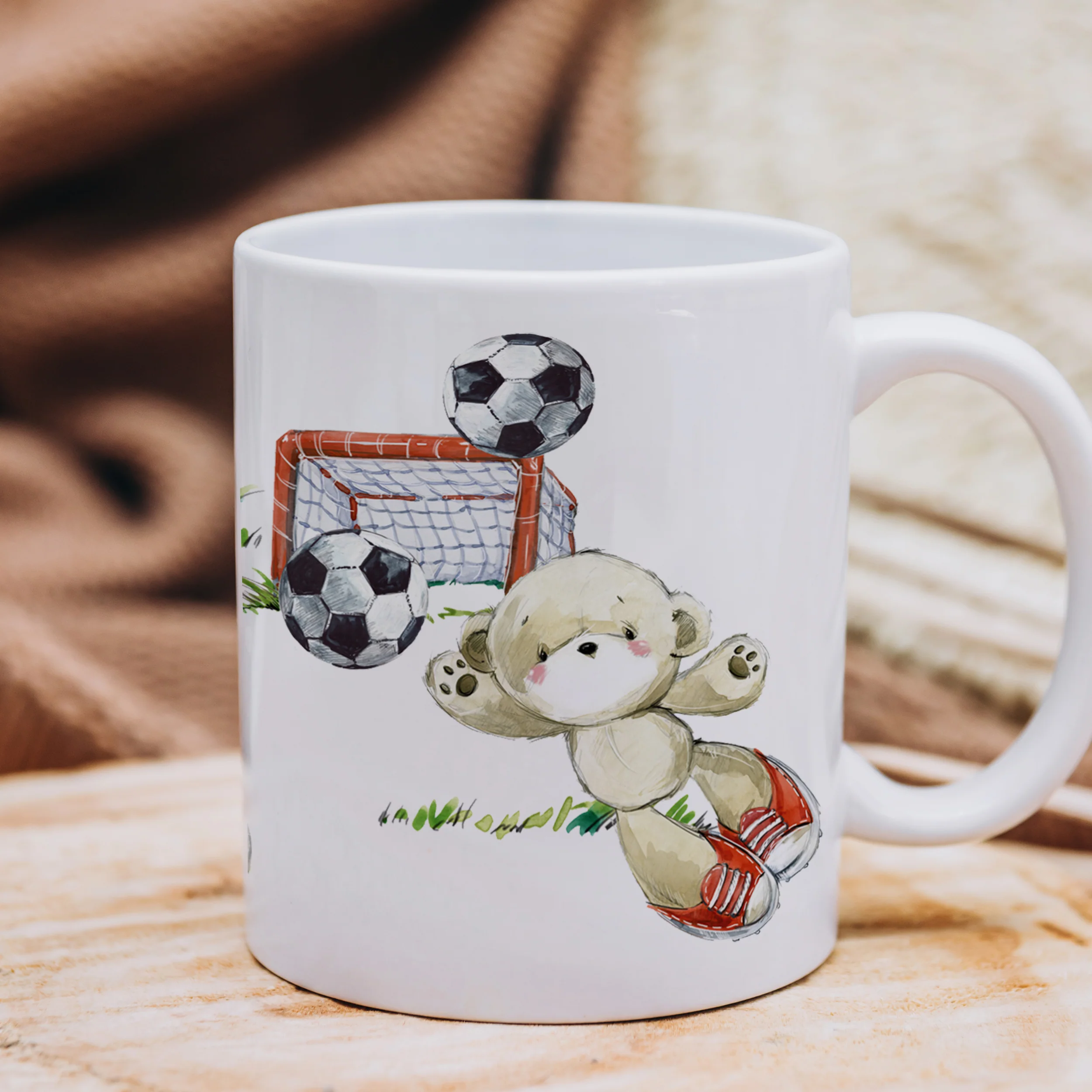 Tasse Bär mit Fußball - Image 4
