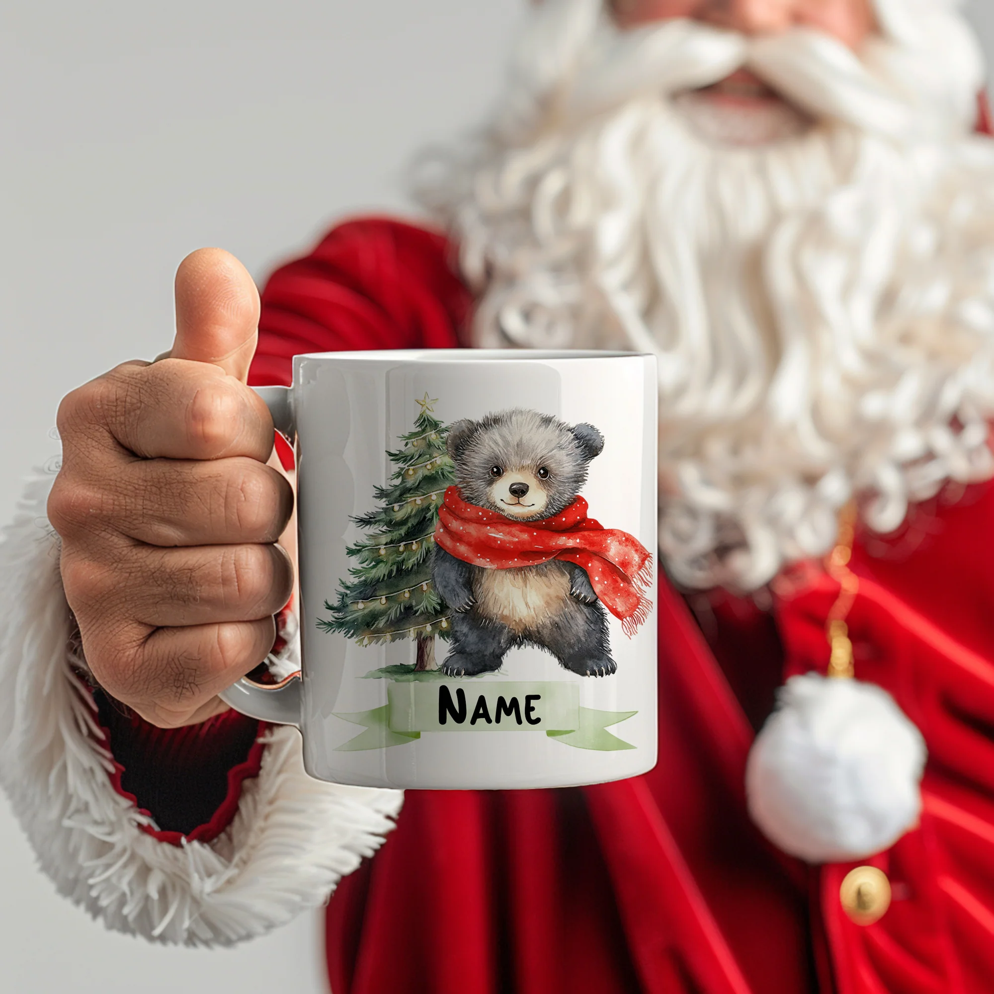 Tasse Bär mit Weihnachtsbaum - Image 2