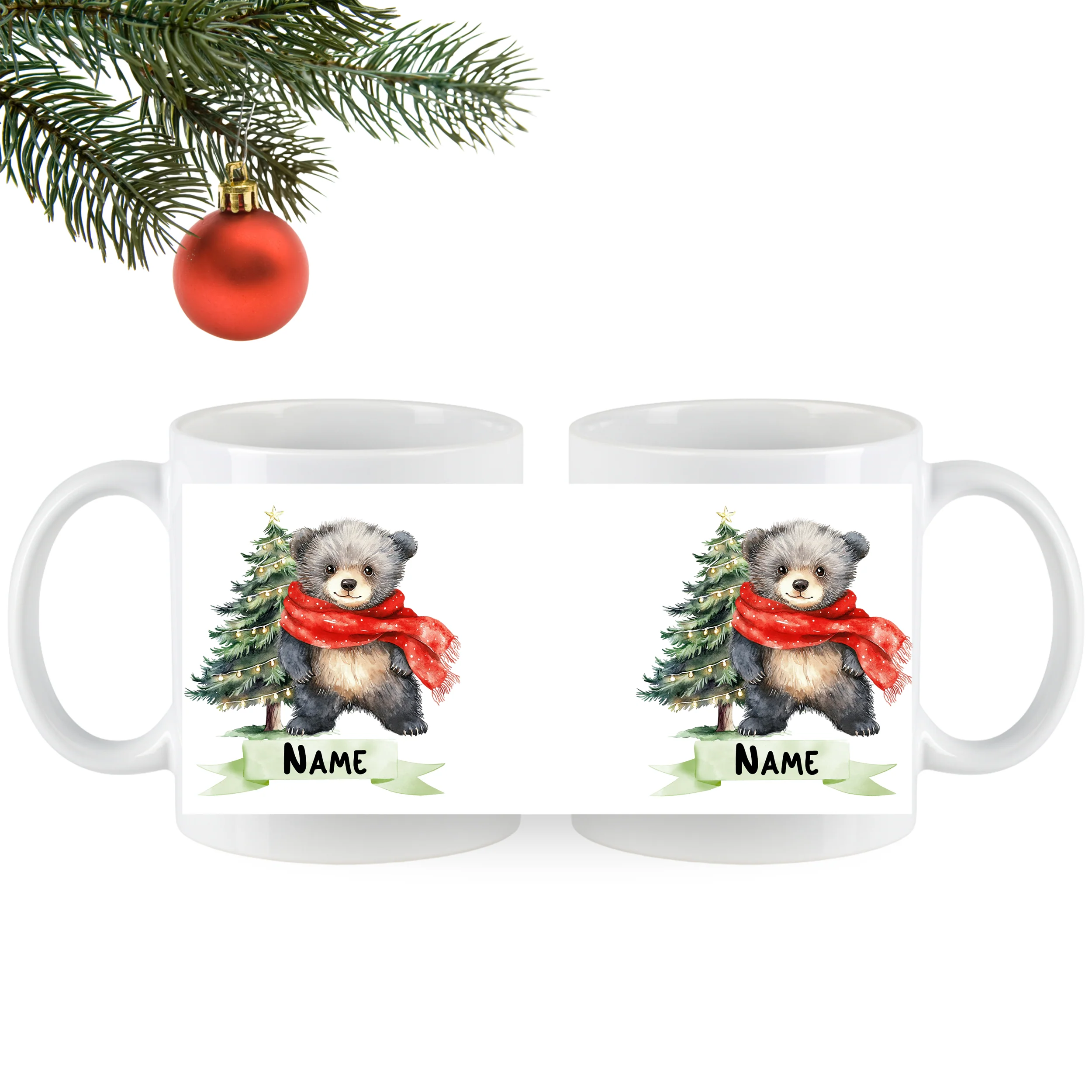 Tasse Bär mit Weihnachtsbaum - Image 5
