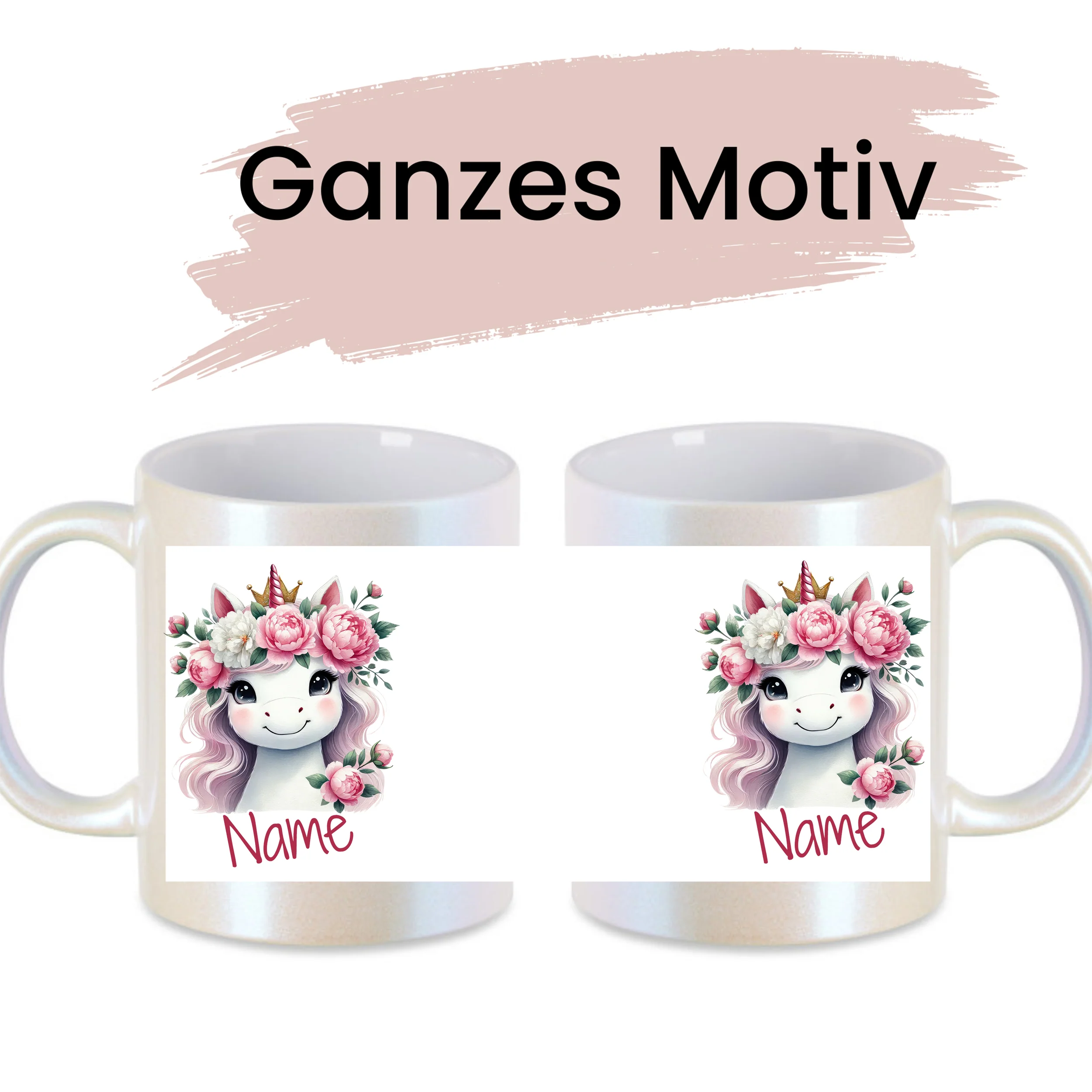 Tasse Einhorn mit Blumen - Image 2