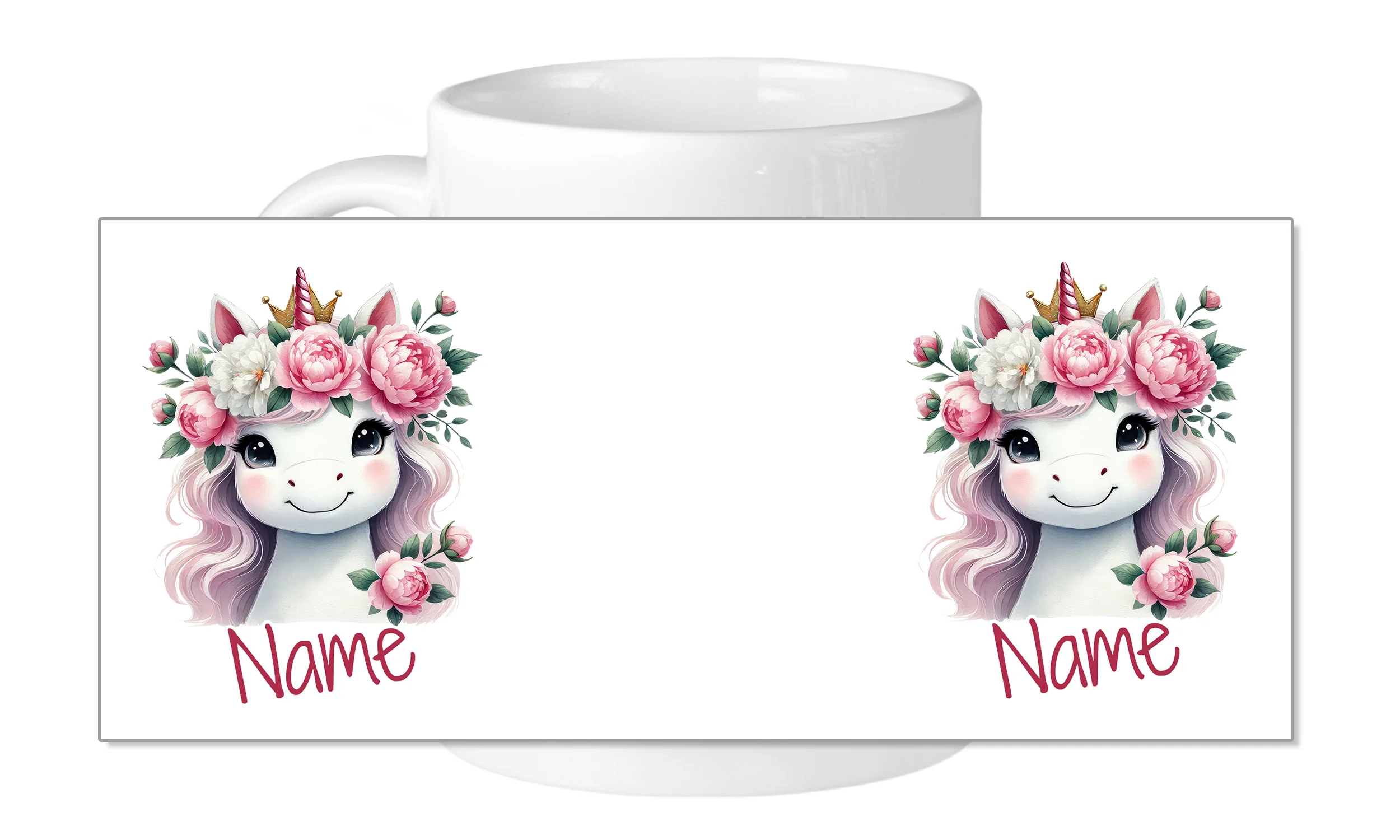 Tasse Einhorn mit Blumen - Image 5