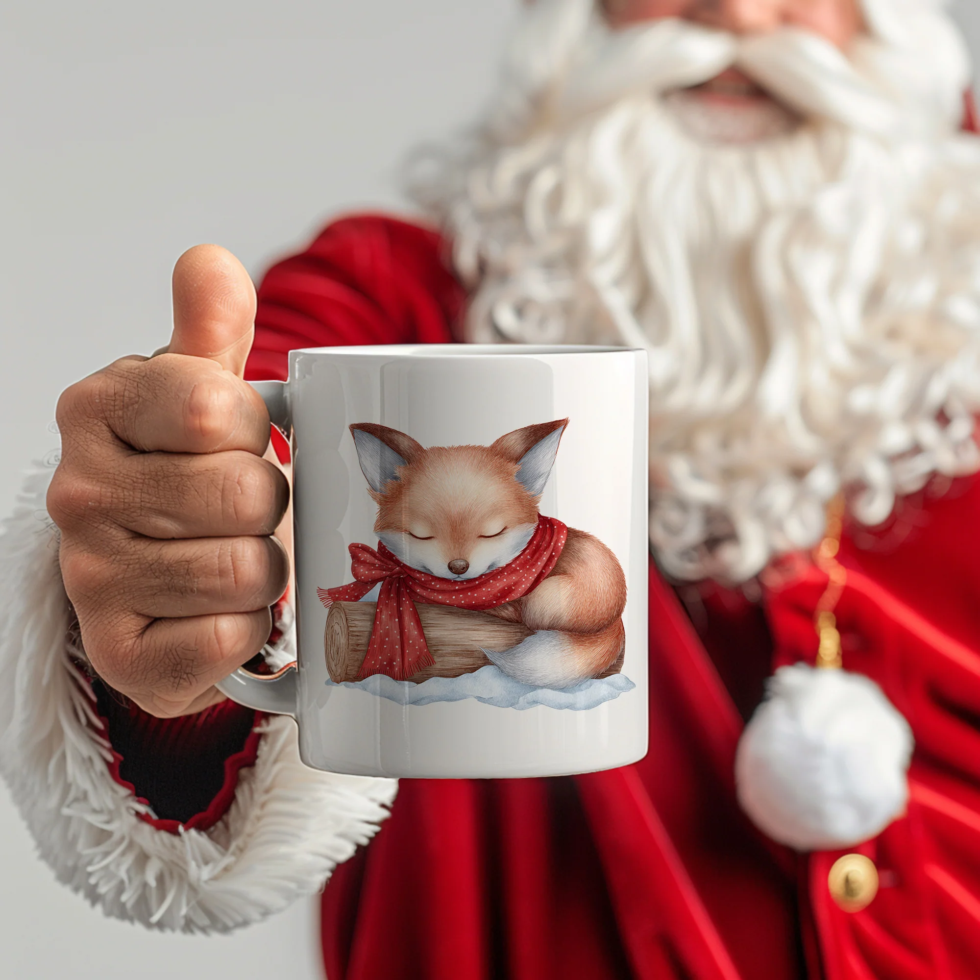 Tasse Fuchs im Weihnachtslook - Image 6