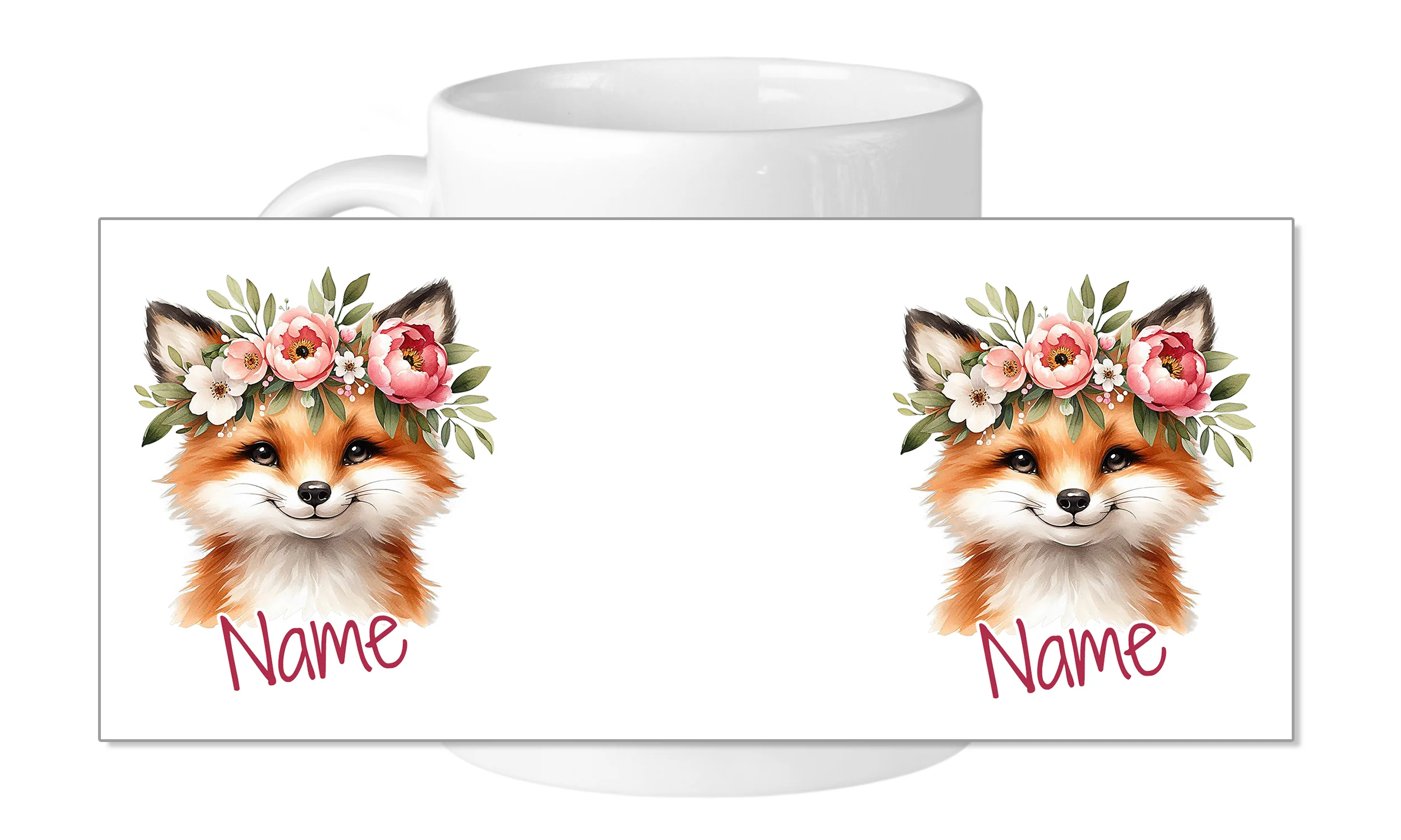 Tasse Fuchs mit Blumen - Image 5