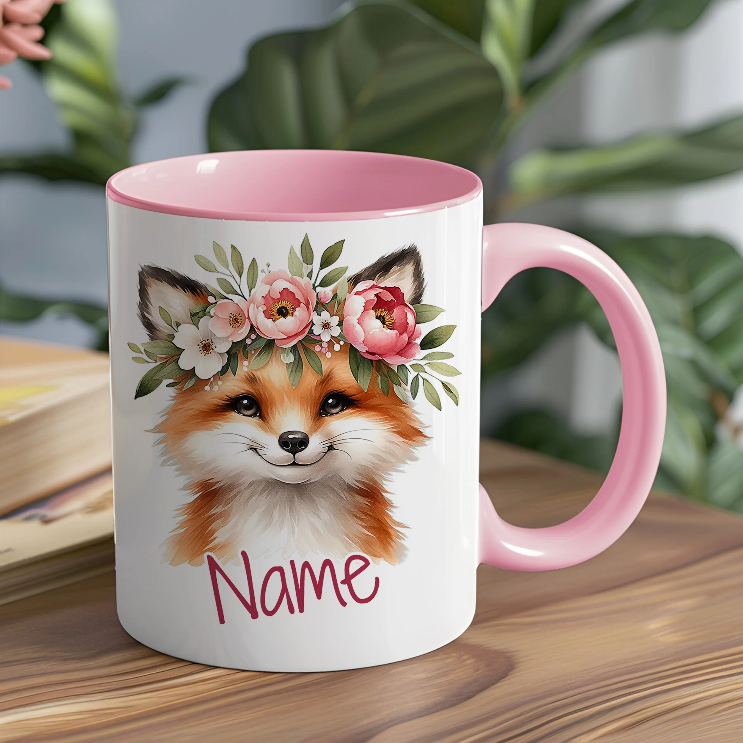 Tasse Fuchs mit Blumenkranz - Image 5