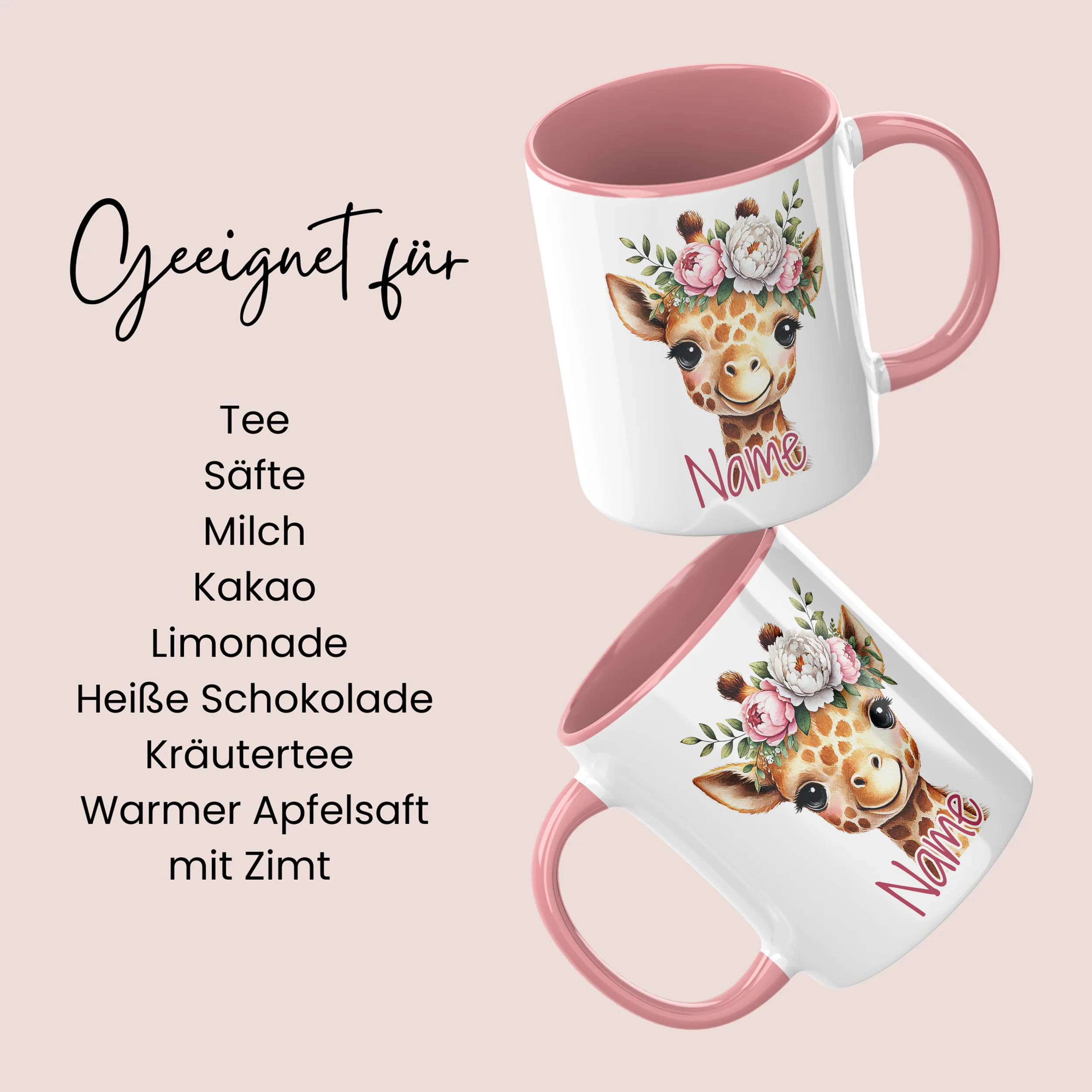 Tasse Giraffe mit Blumen - Ein Lächeln für jeden Tag - Image 6