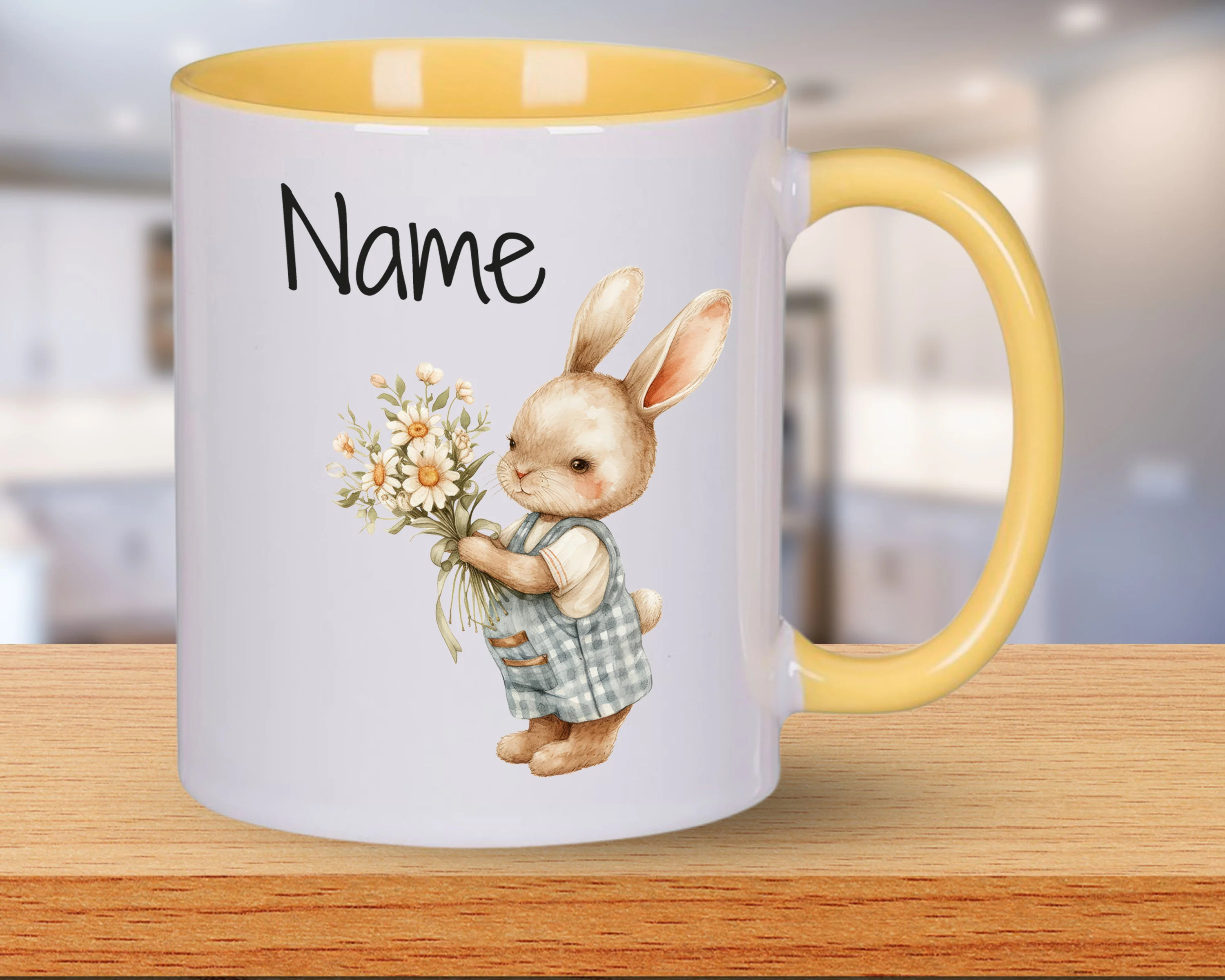 Tasse Hase mit Blumen - Image 2