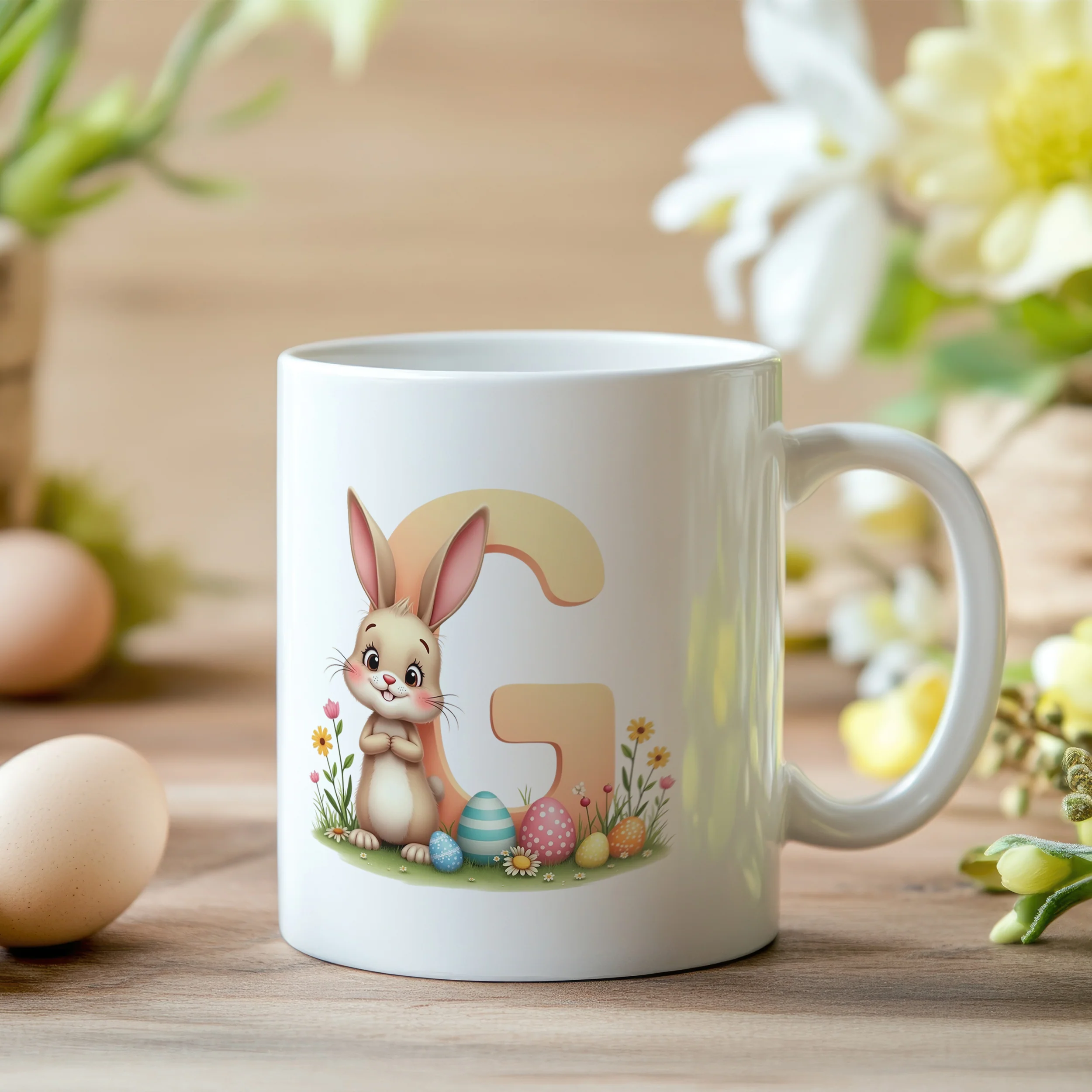 Tasse Hase mit Buchstaben G - Image 2