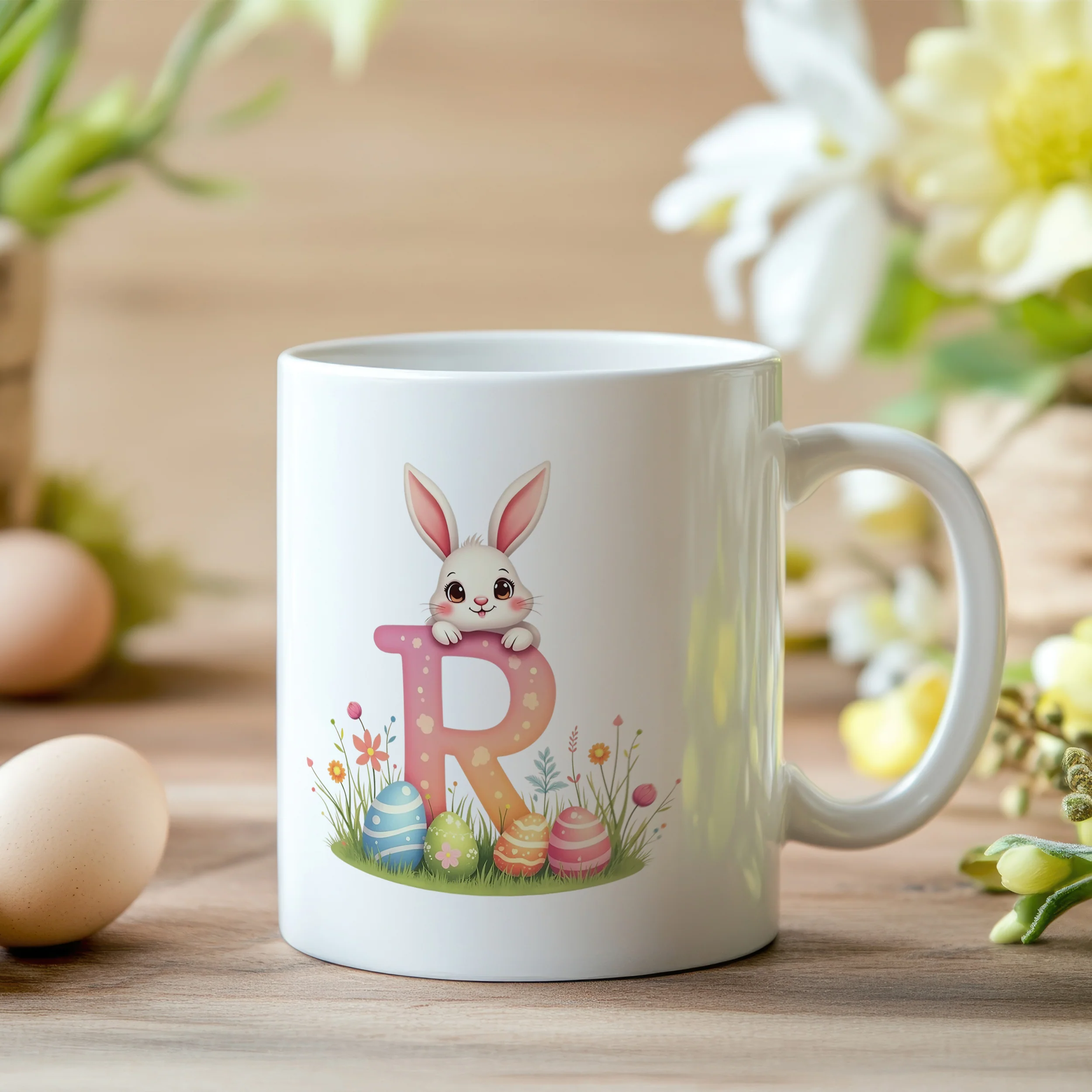 Tasse Hase mit Buchstaben R - Image 2