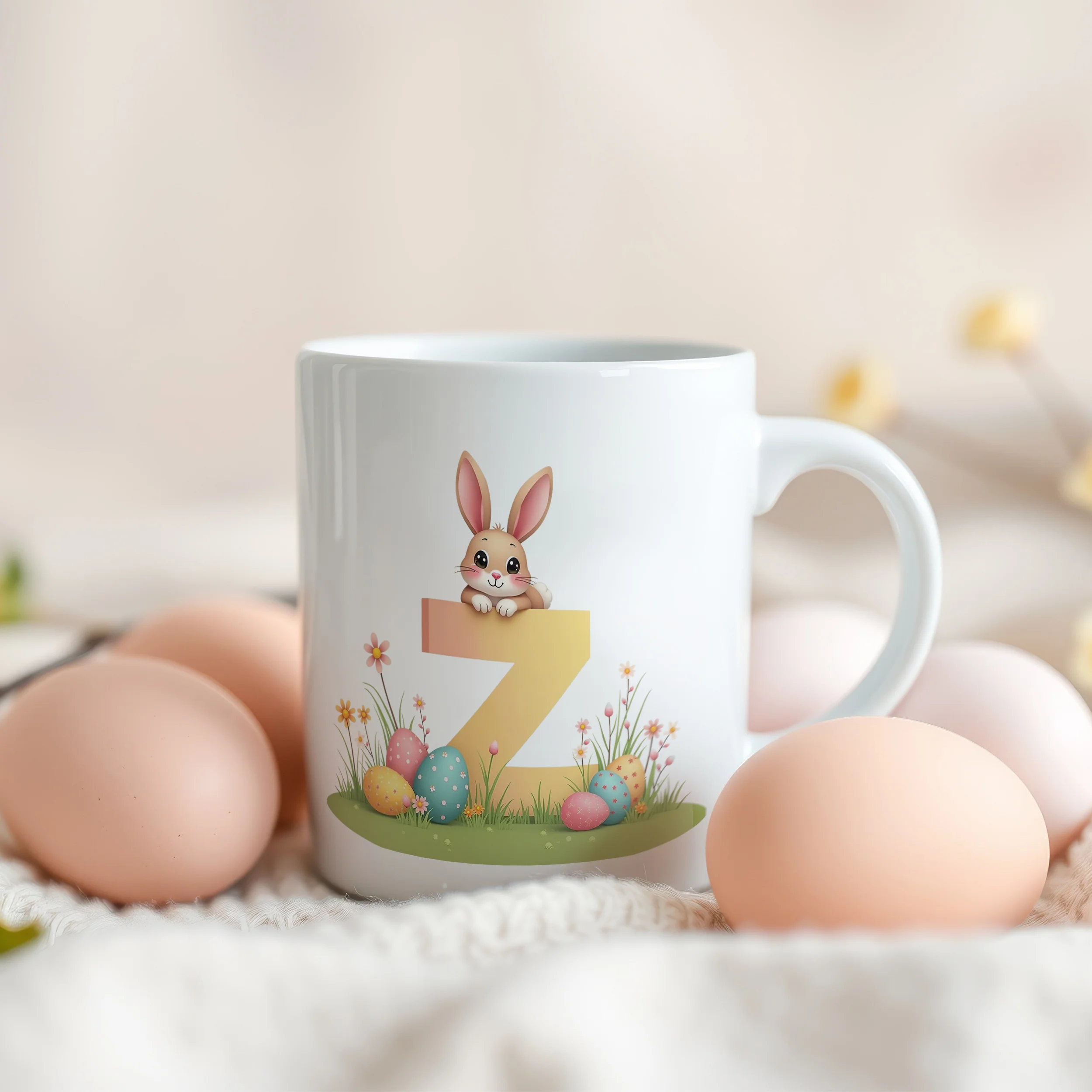 Tasse Hase mit Buchstaben Z - Image 3