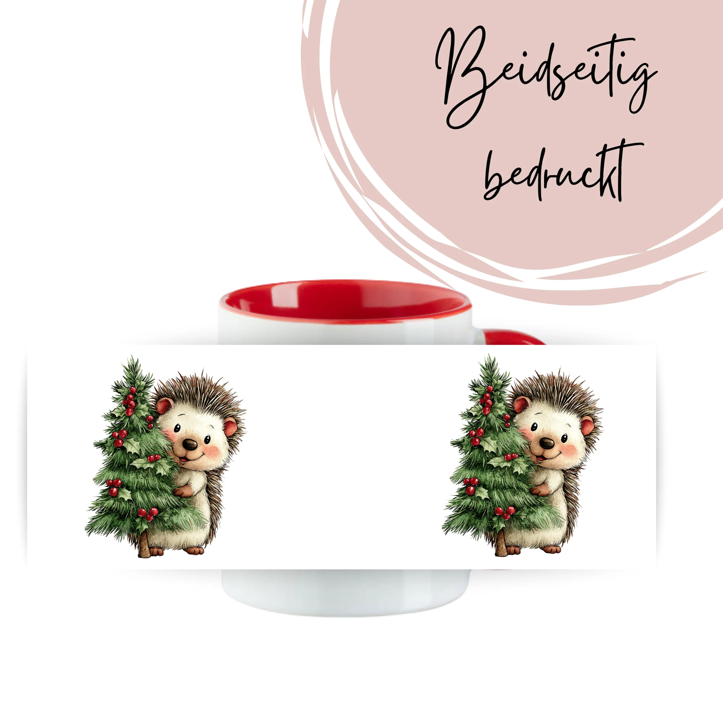 Tasse Igel mit Weihnachtsbaum - Image 3
