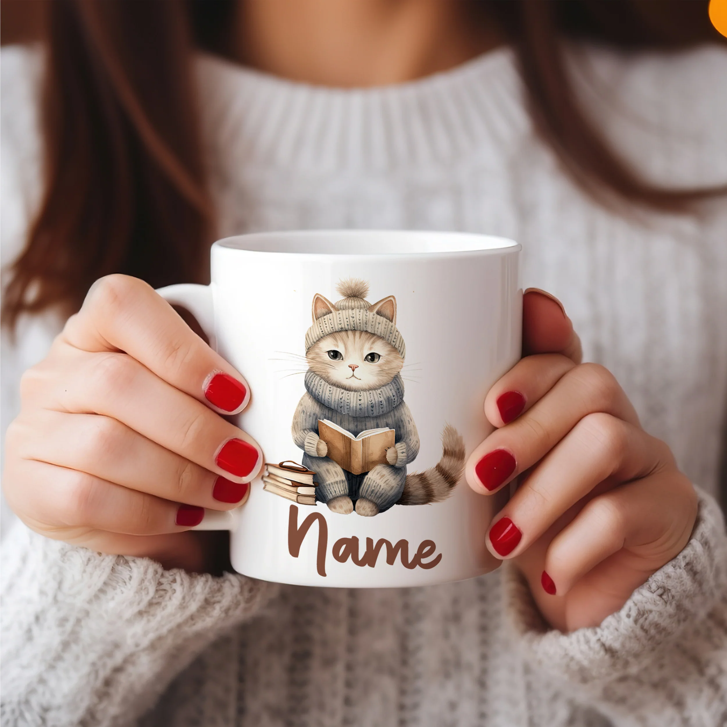 Tasse Katze im Winter - Gemütliche Lesestunden - Image 4