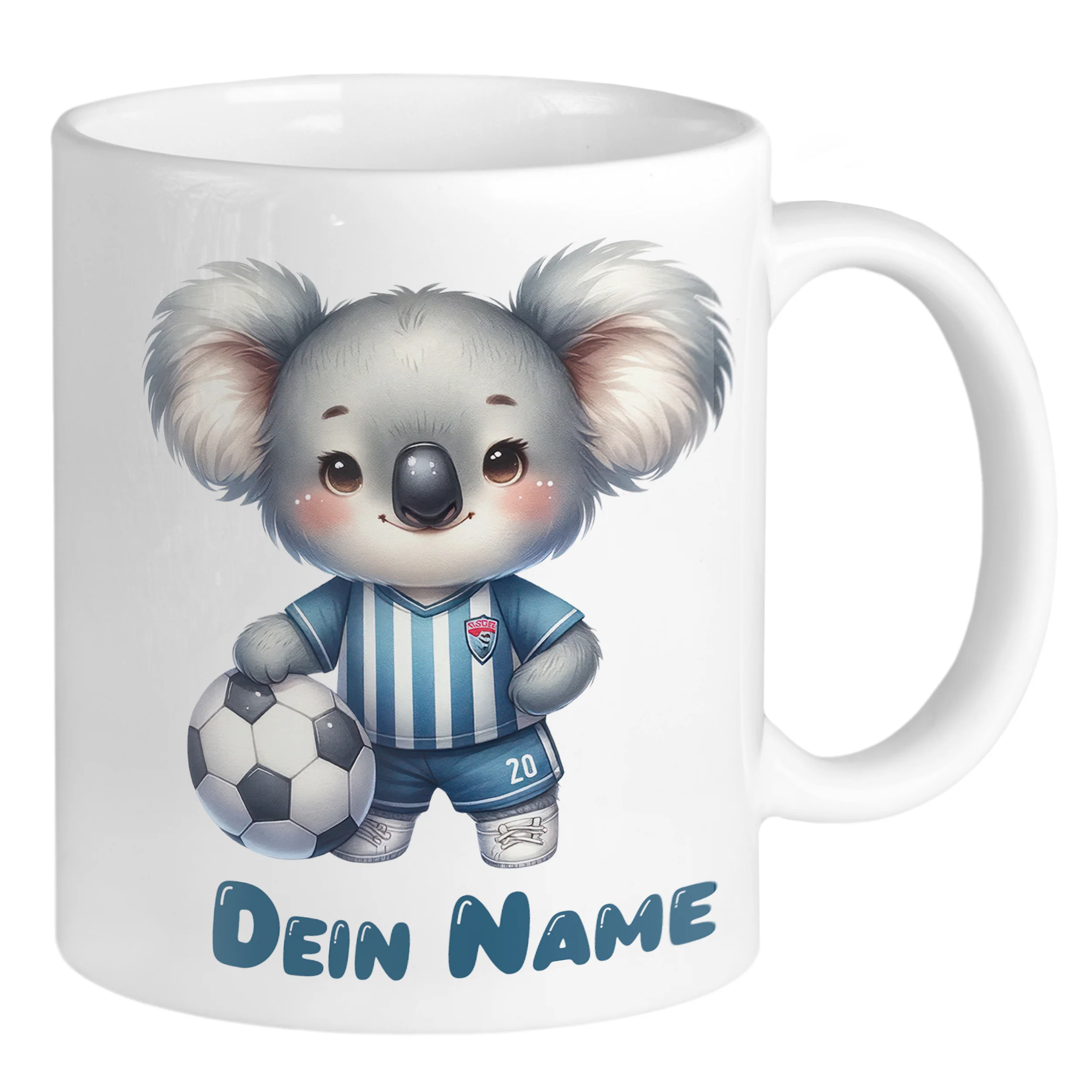 Tasse Koala mit Fußball