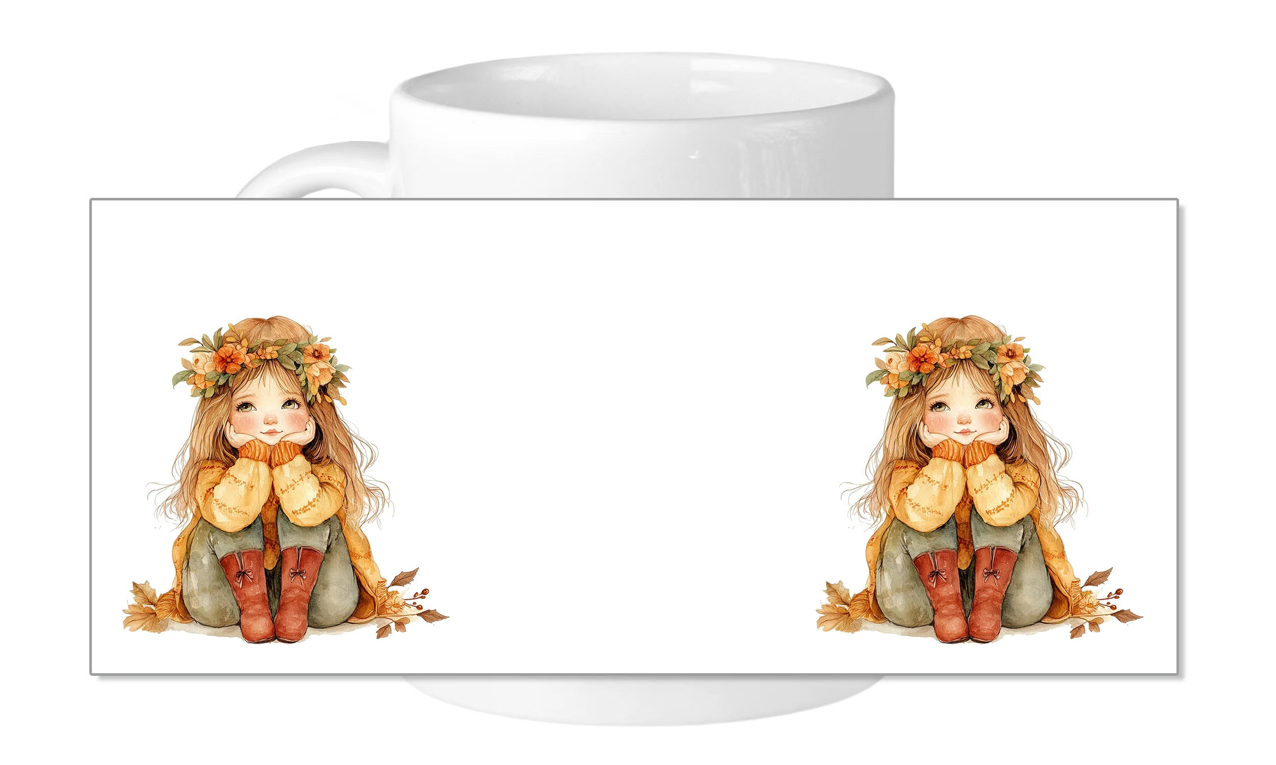 Tasse Lena Keramik mit herbstlichem Mädchen - Image 5