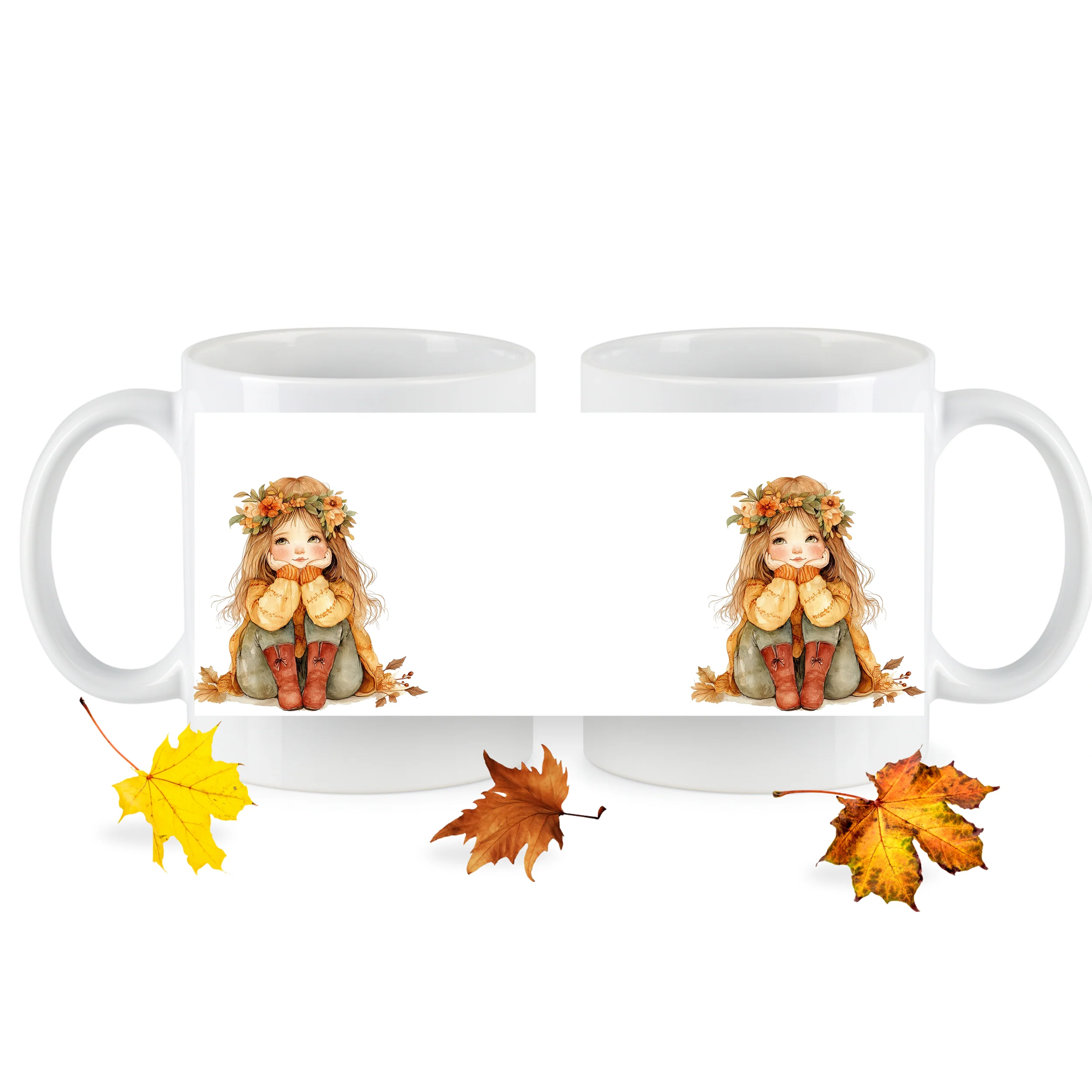Tasse Lena Keramik mit herbstlichem Mädchen - Image 6