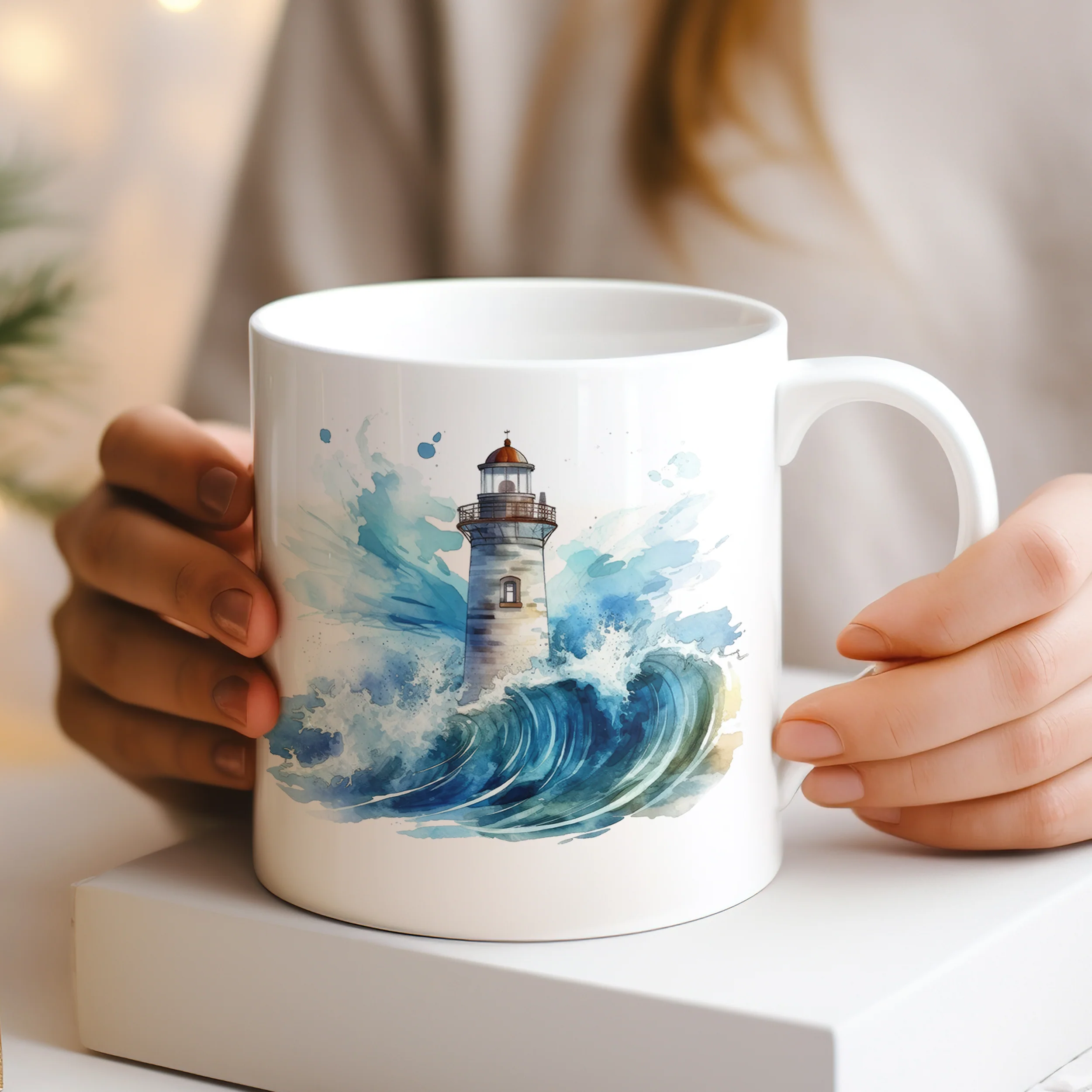 Tasse Leuchtturm - Wellenrauschen genießen - Image 2