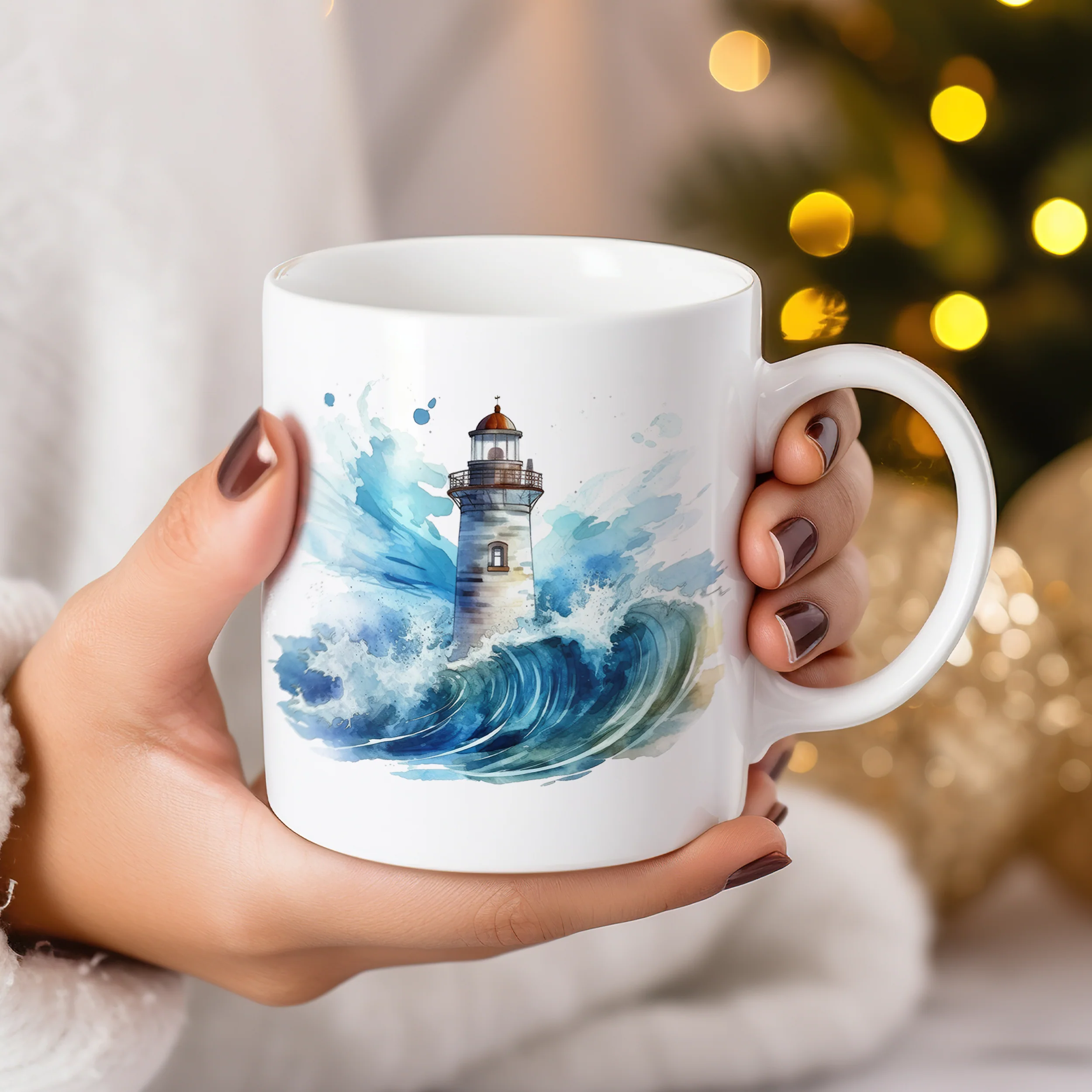 Tasse Leuchtturm - Wellenrauschen genießen - Image 3