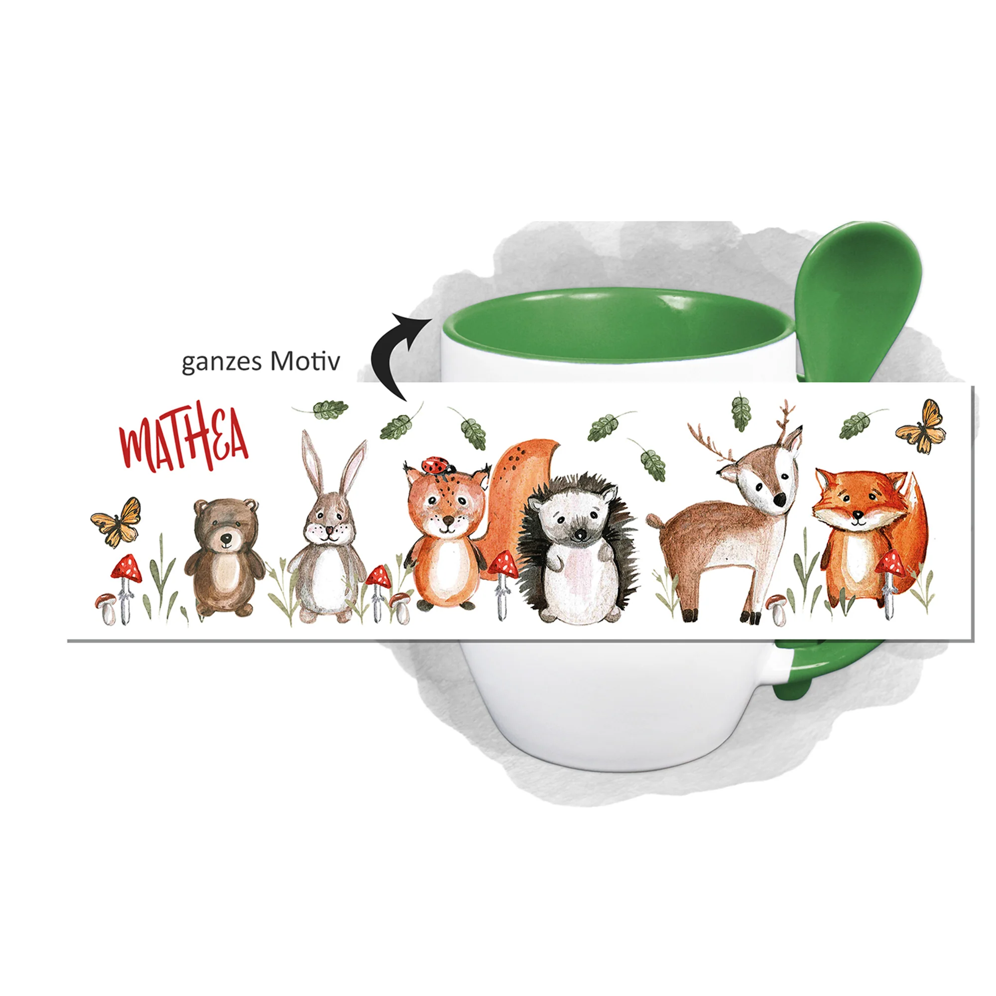 Tasse mit Löffel Waldtiere - Image 3