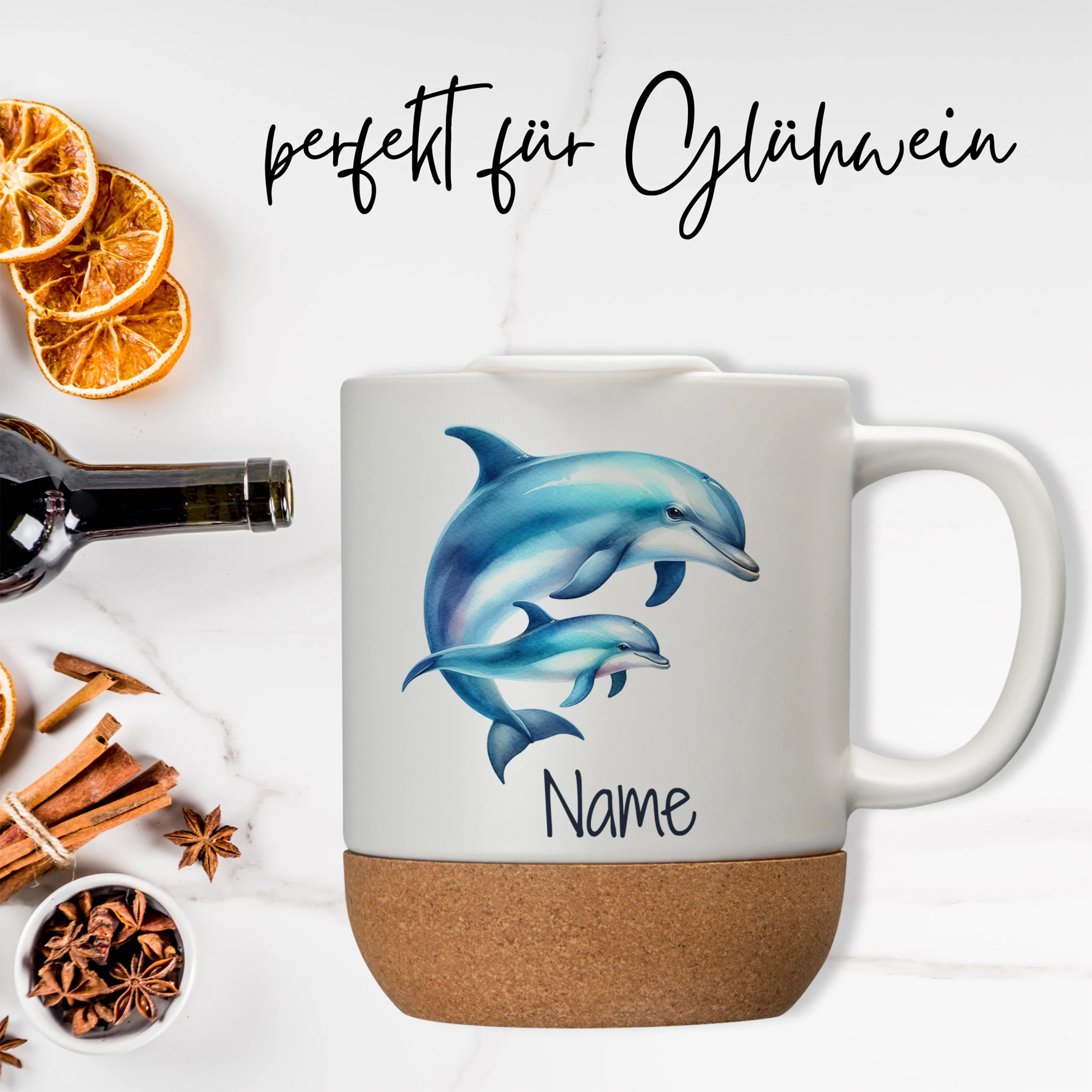Tasse mit Deckel Delfin - Image 3