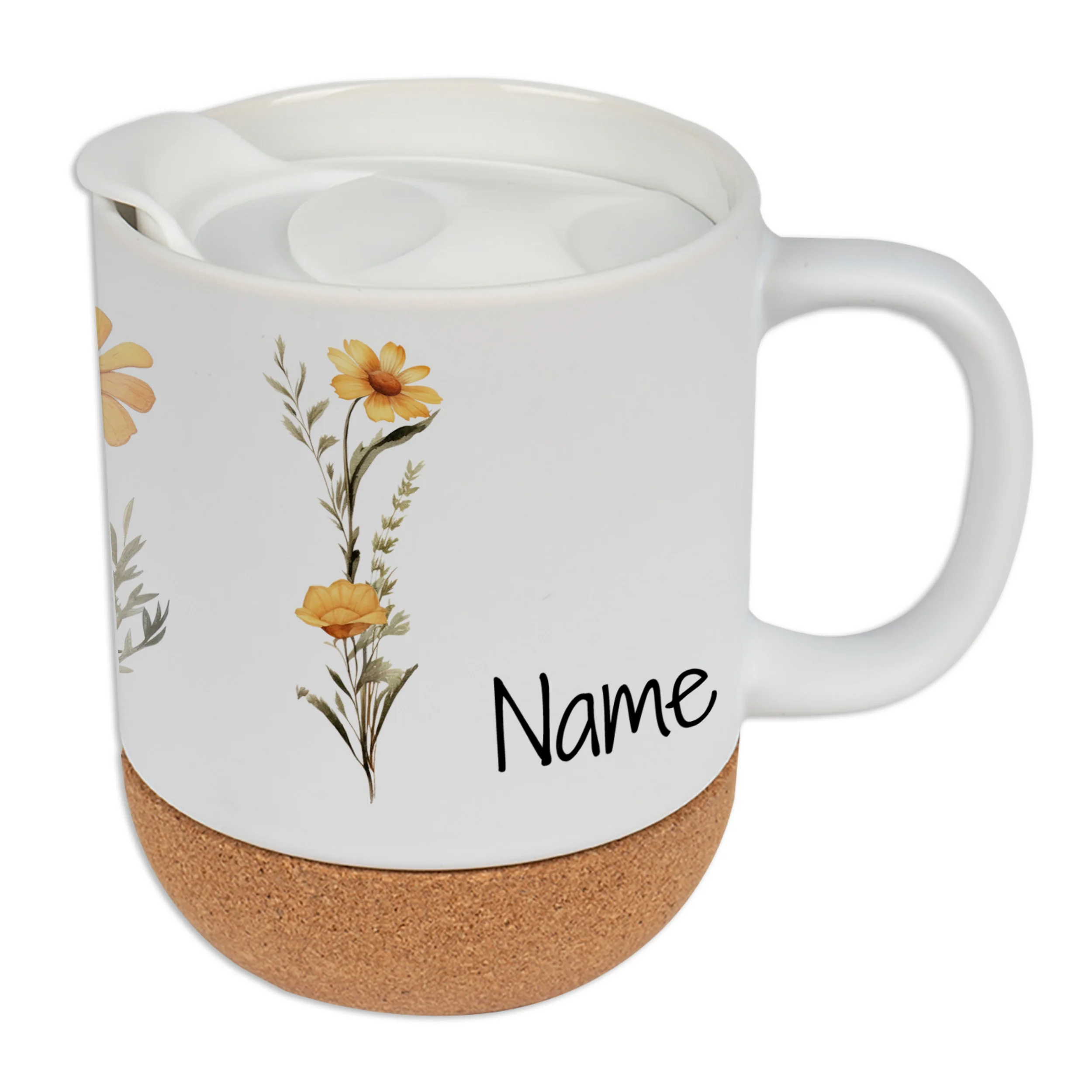 Tasse mit Deckel und floralen Motiven - Dein persönlicher Genuss