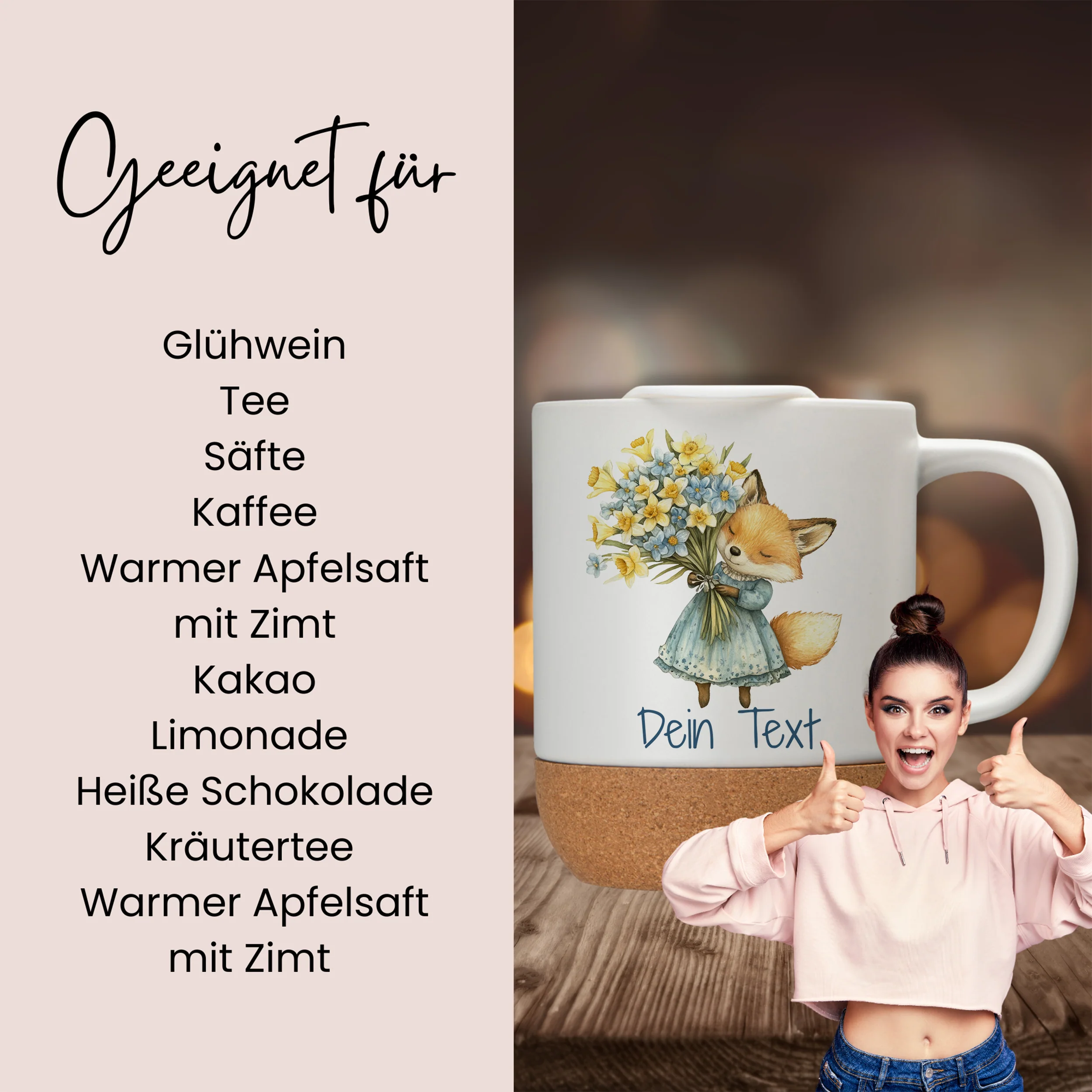 Tasse mit Deckel und Korkboden & Fuchs - Image 2
