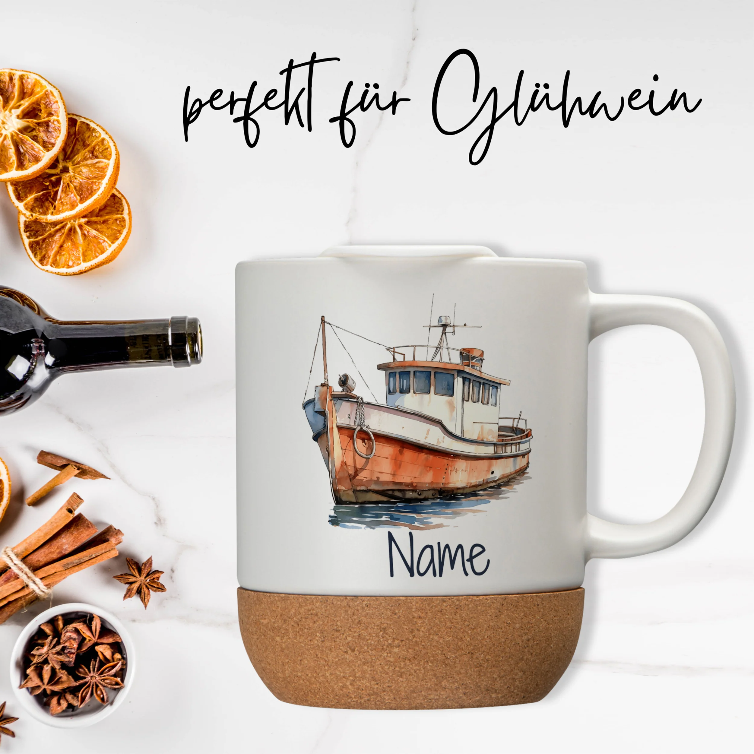 Tasse mit Deckel und Korkboden - Für Liebhaber maritimer Abenteuer - Image 3