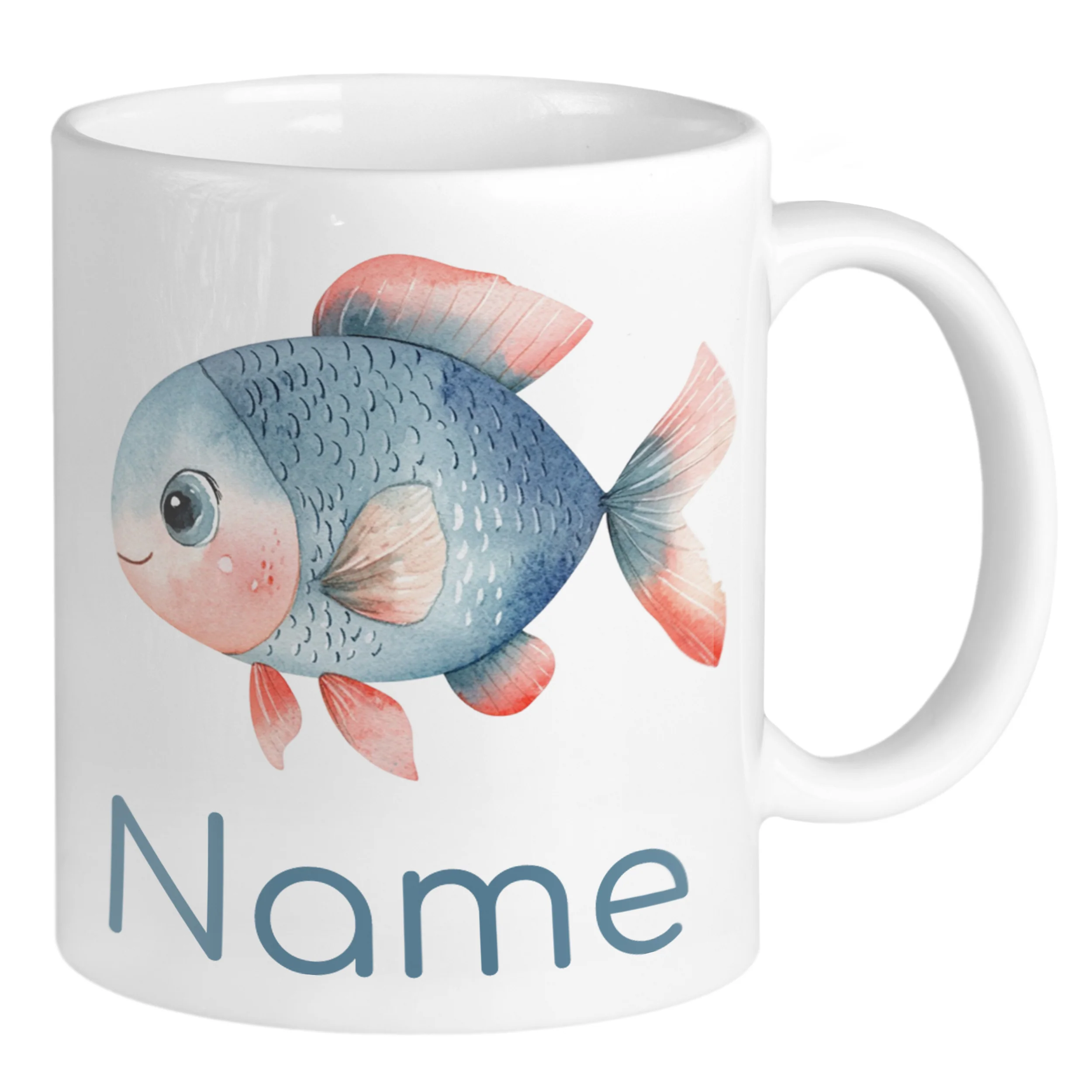 Tasse mit Fischmotiv