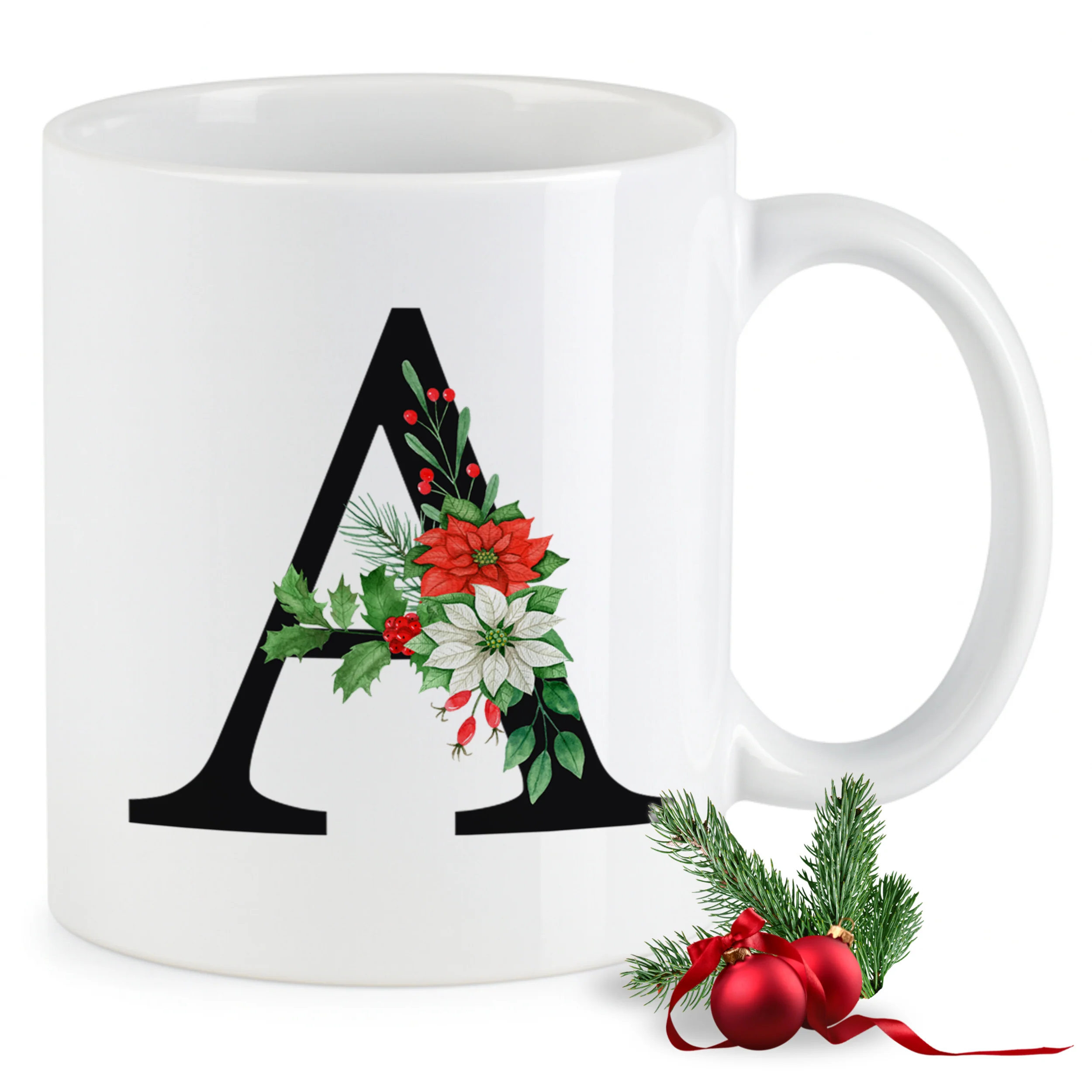 Tasse mit floralem A