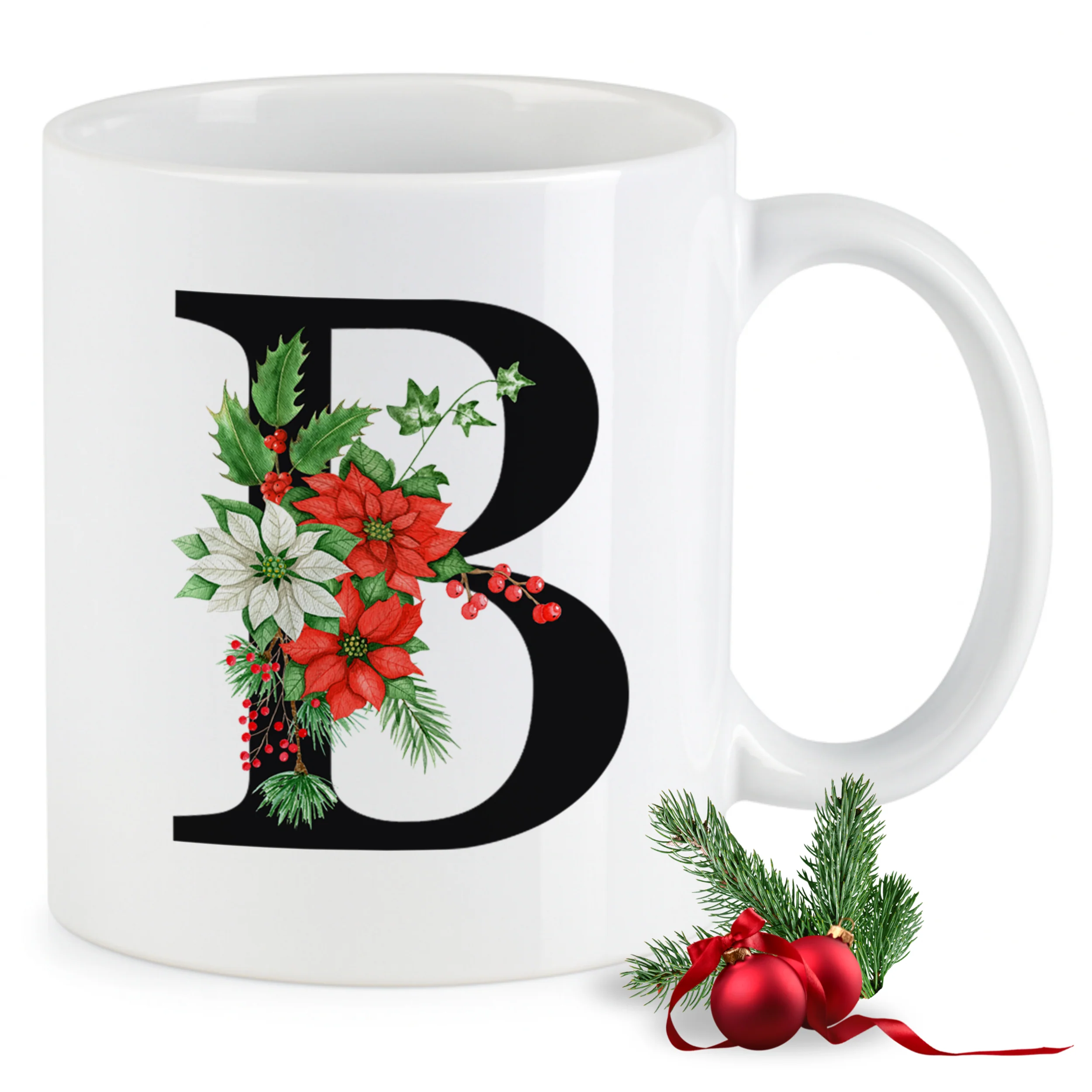 Tasse mit floralem B