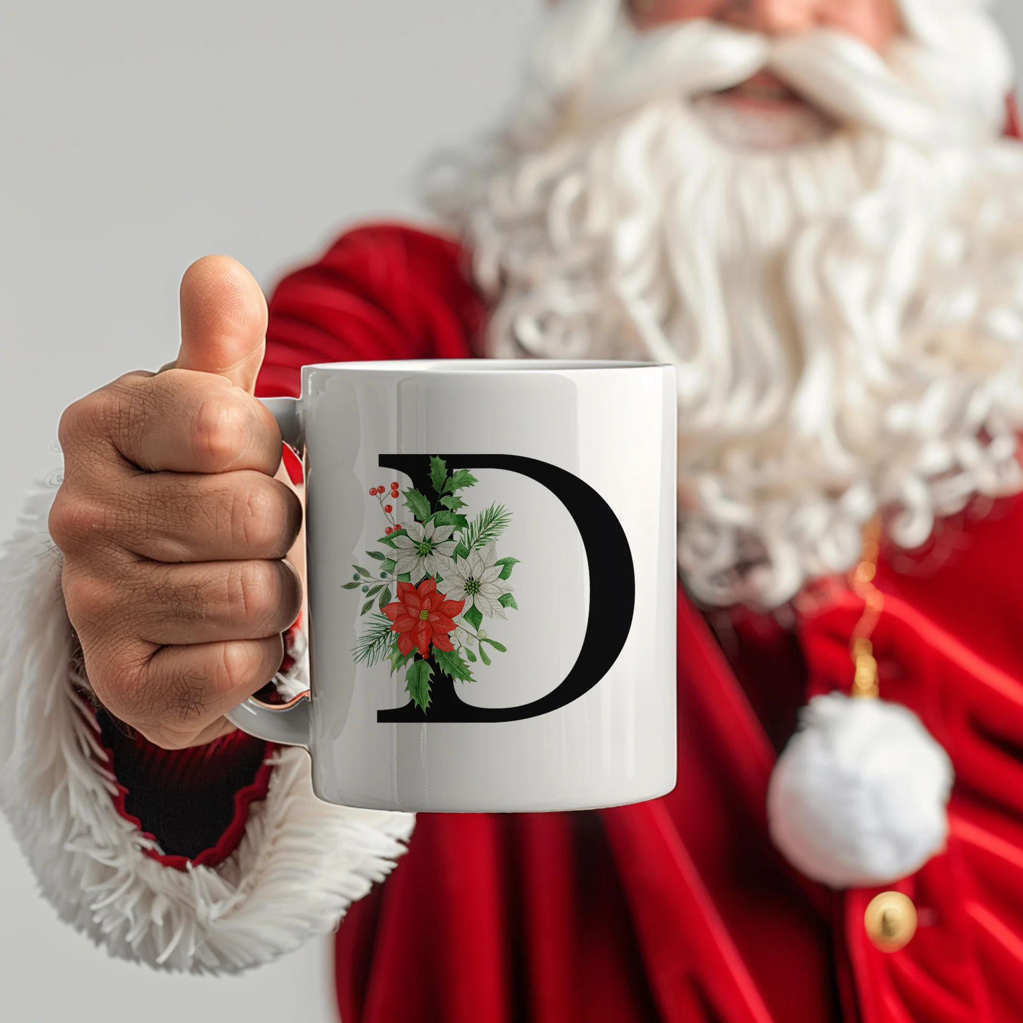 Tasse mit floralem D - Image 3