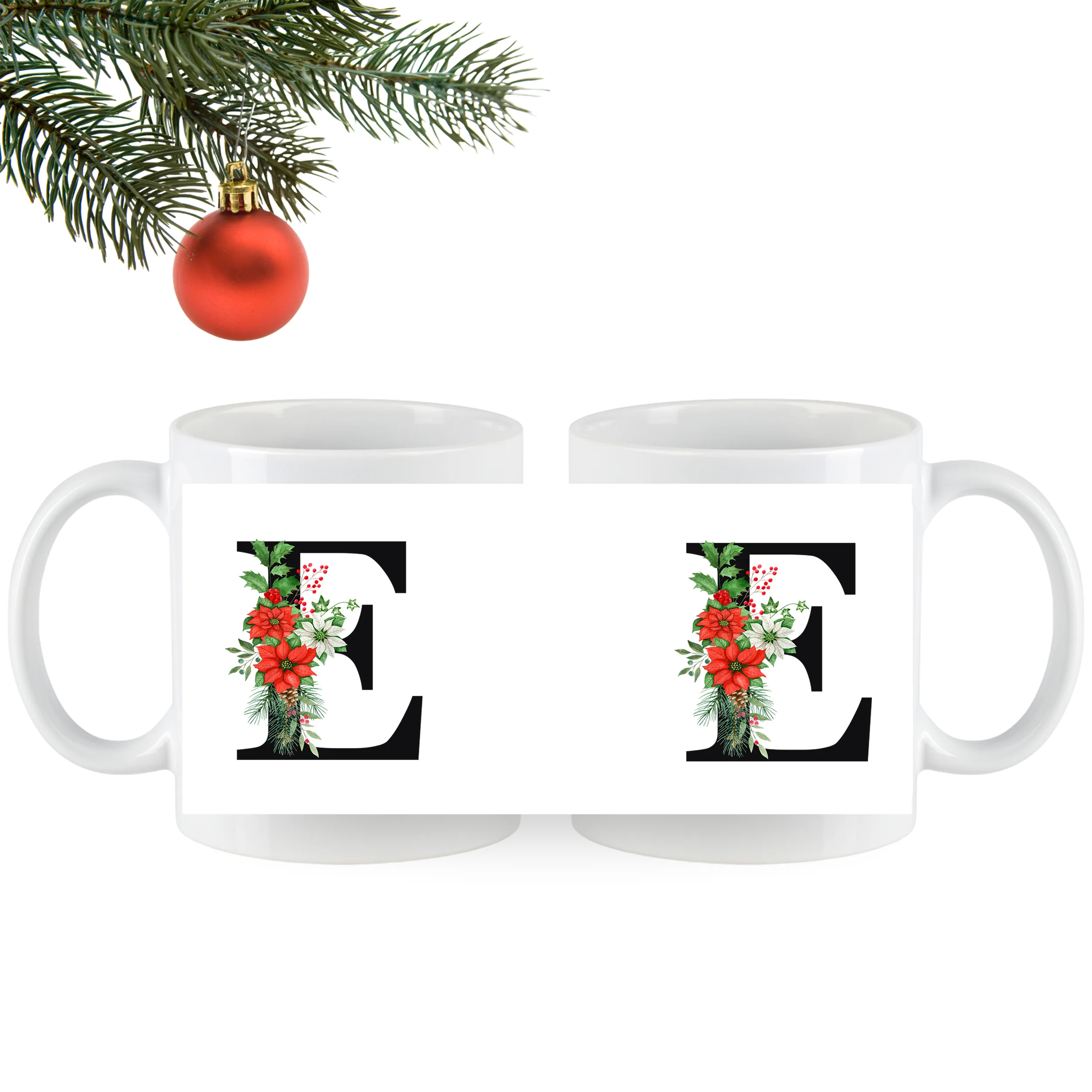 Tasse mit floralem E - Image 4