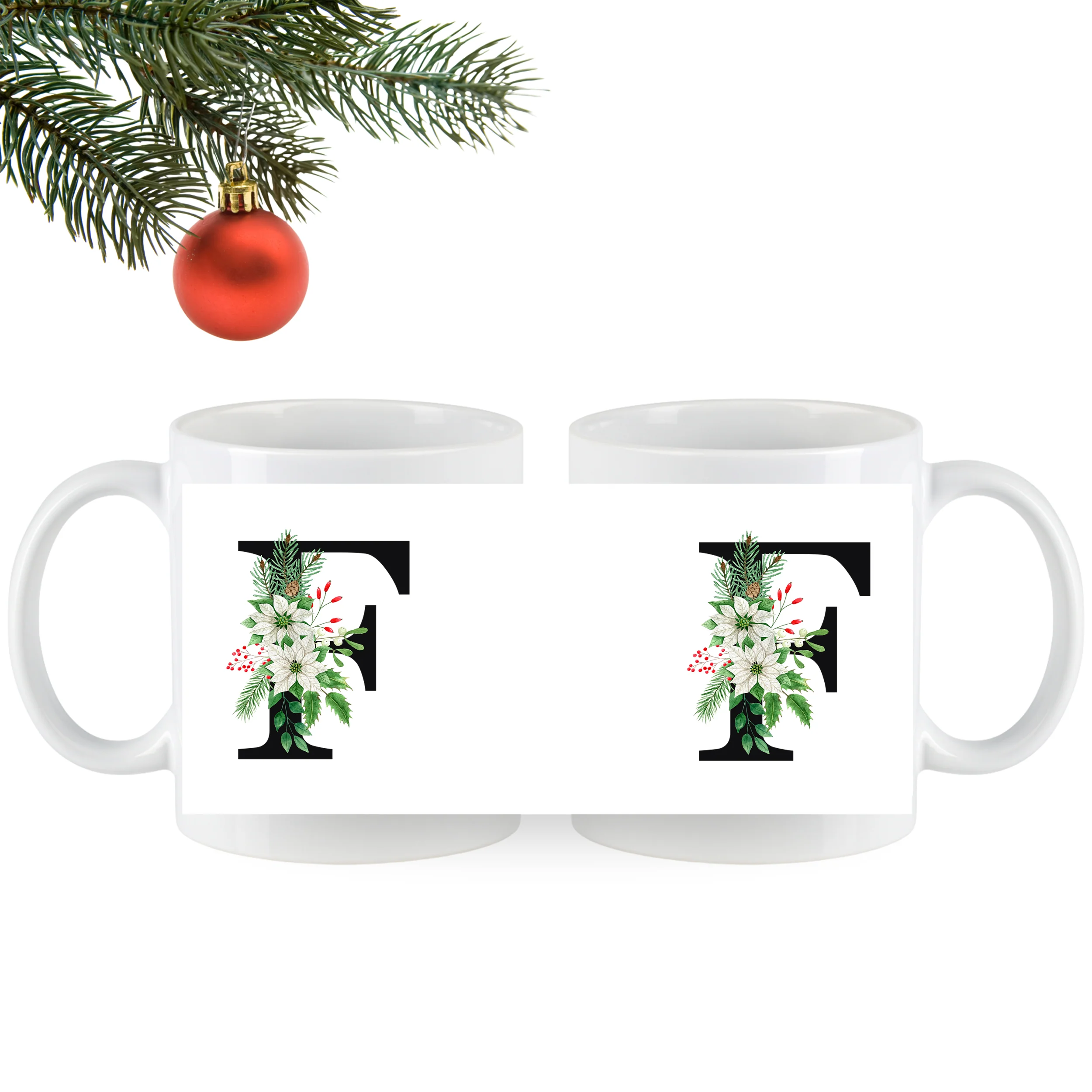 Tasse mit floralem F - Image 4