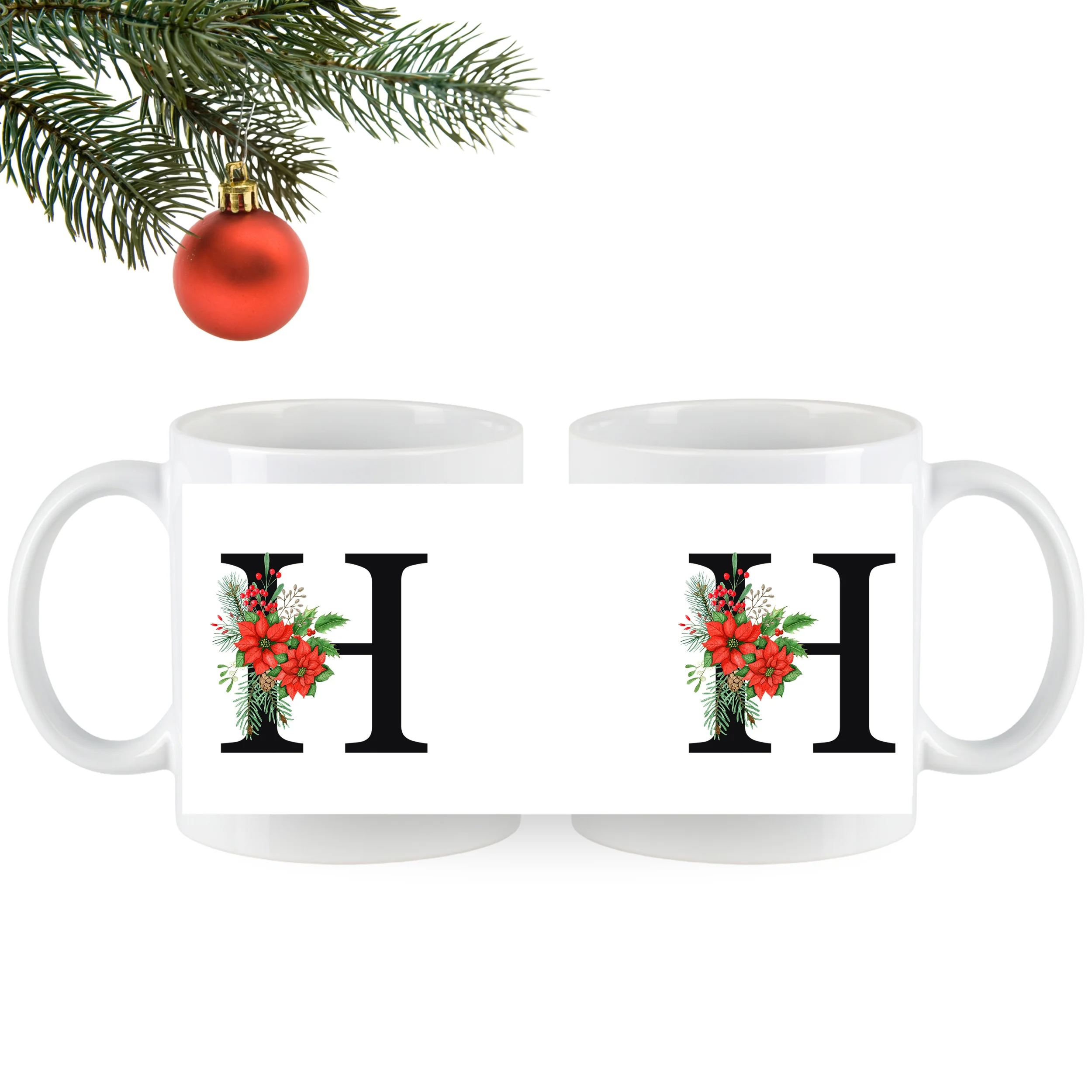 Tasse mit floralem H - Image 4