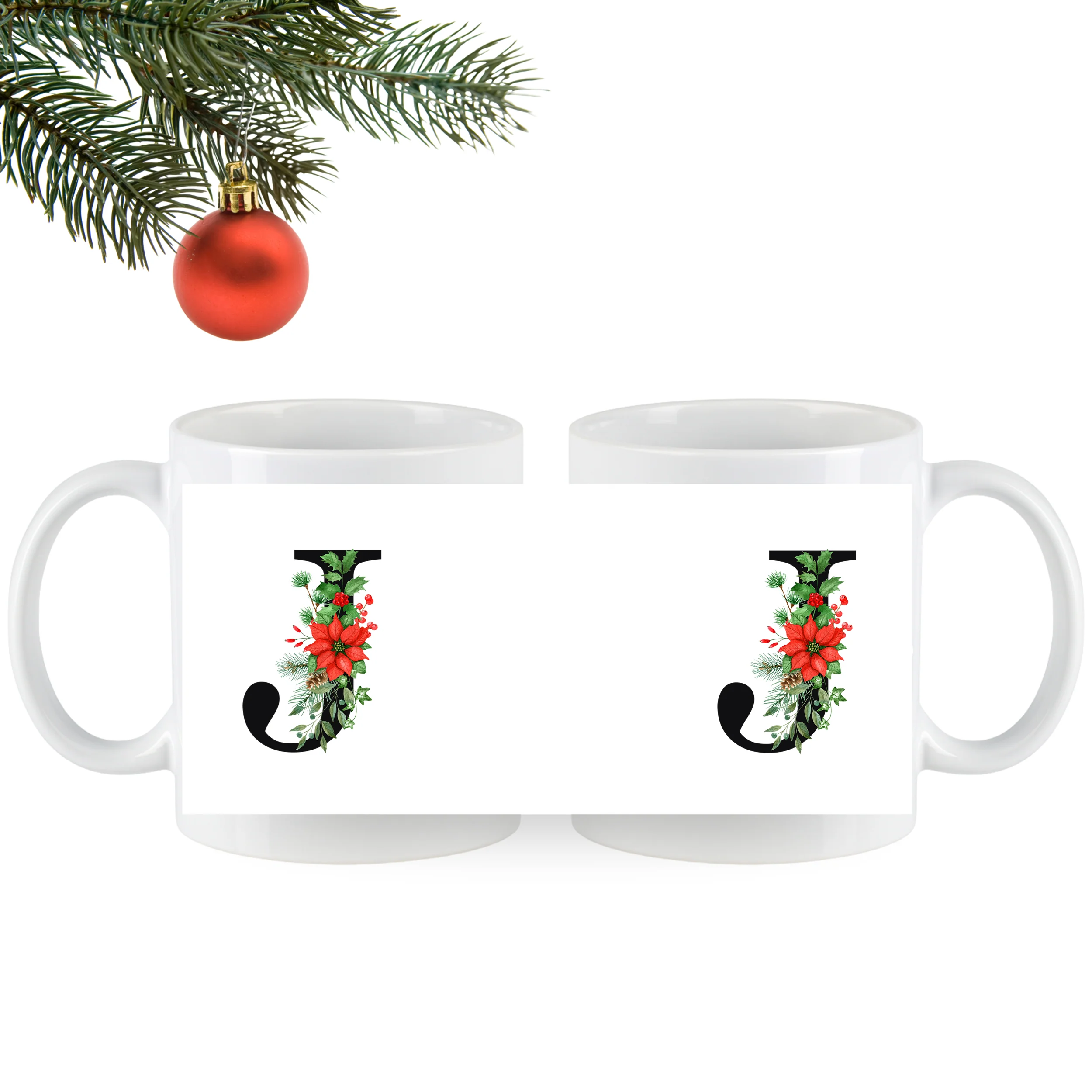 Tasse mit floralem J - Image 4