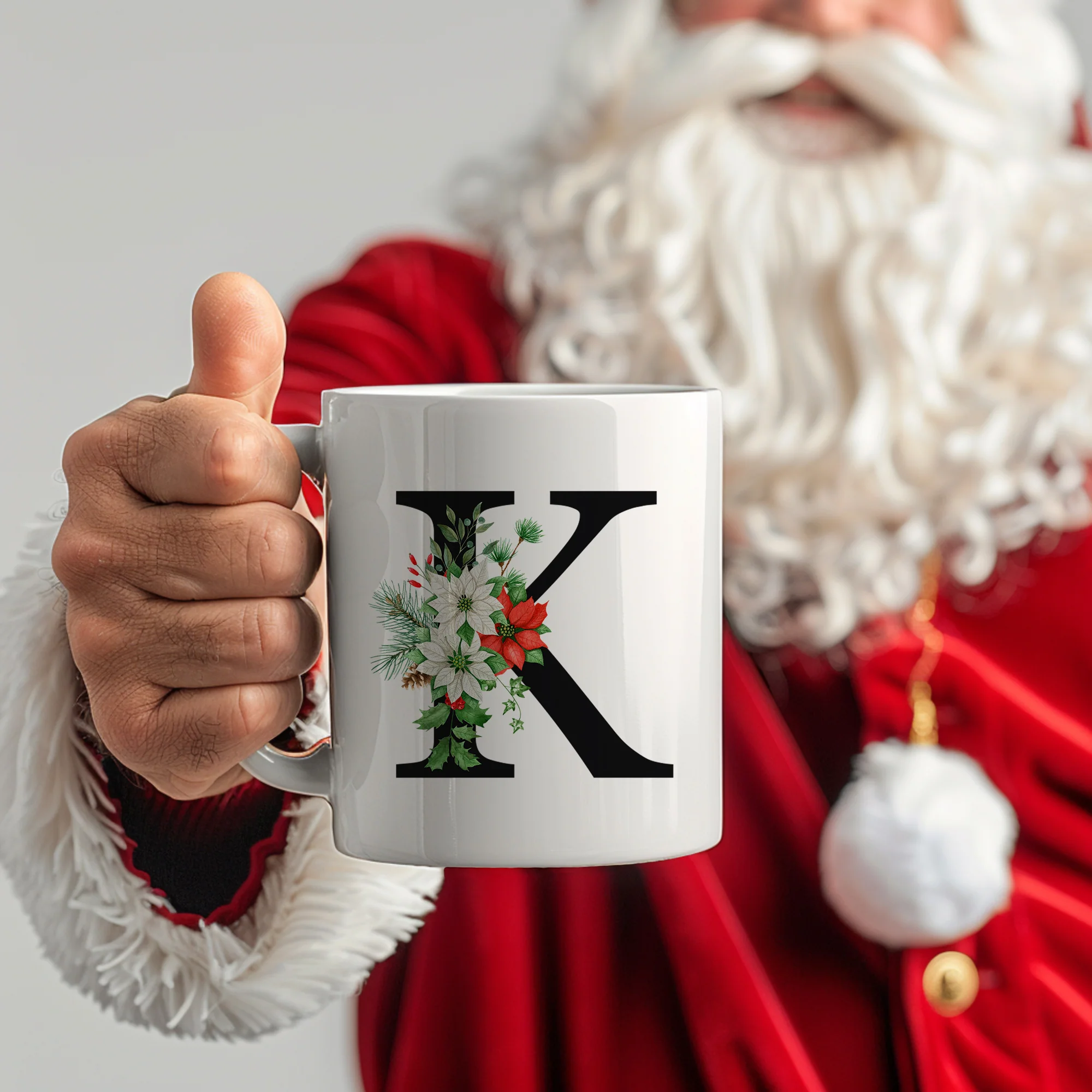 Tasse mit floralem K - Image 3