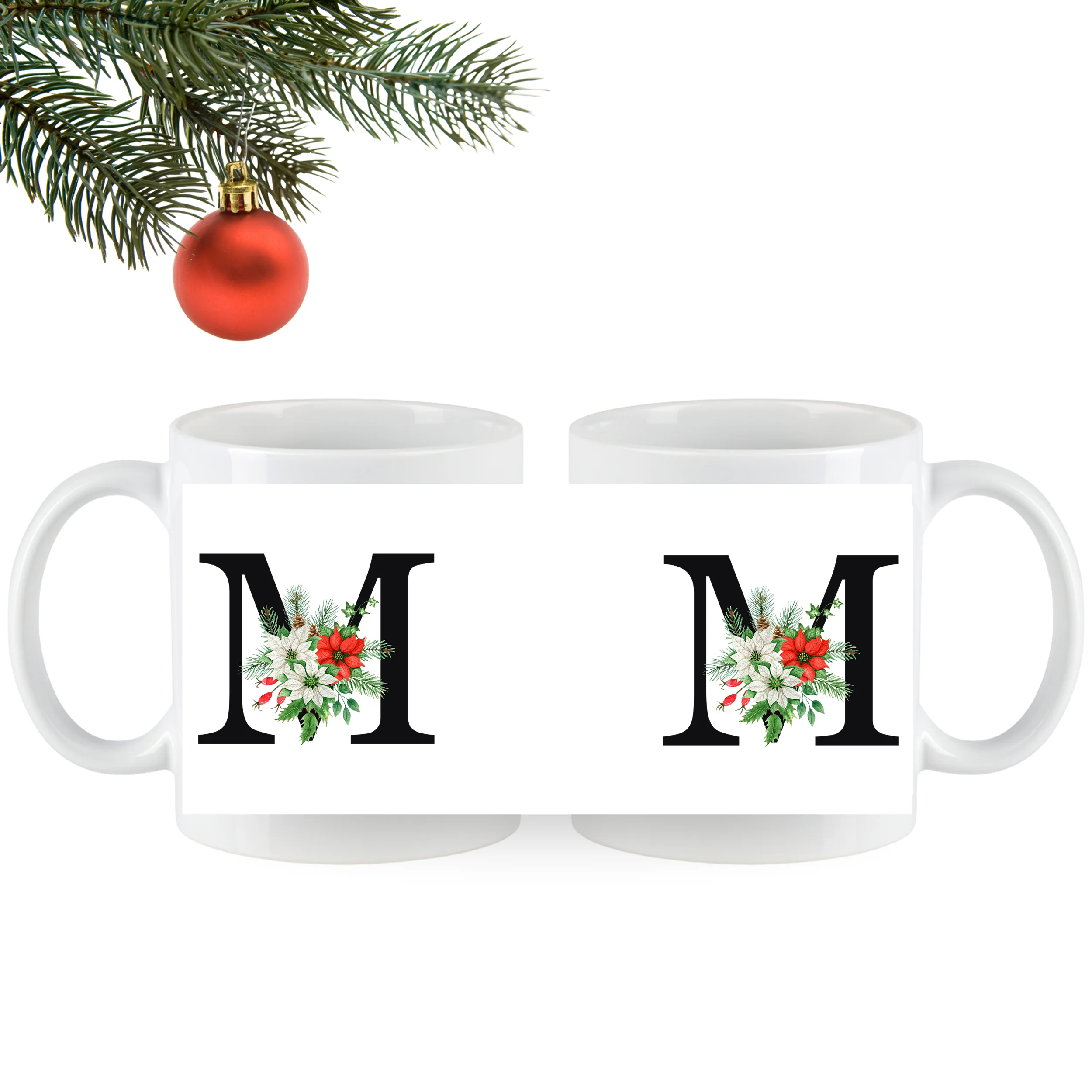 Tasse mit floralem M - Image 4