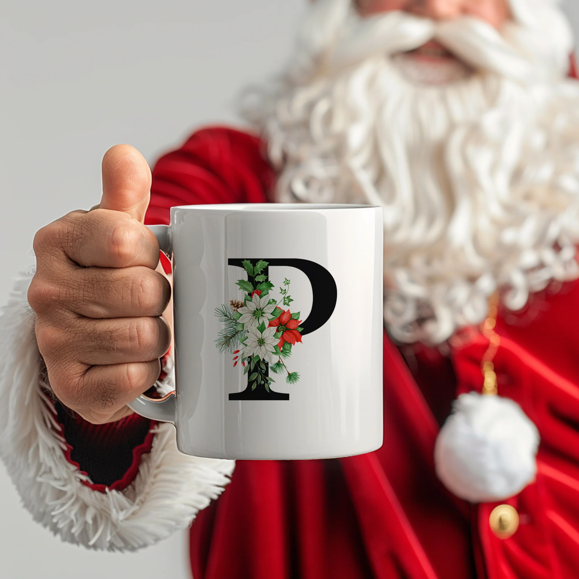 Tasse mit floralem P - Image 3