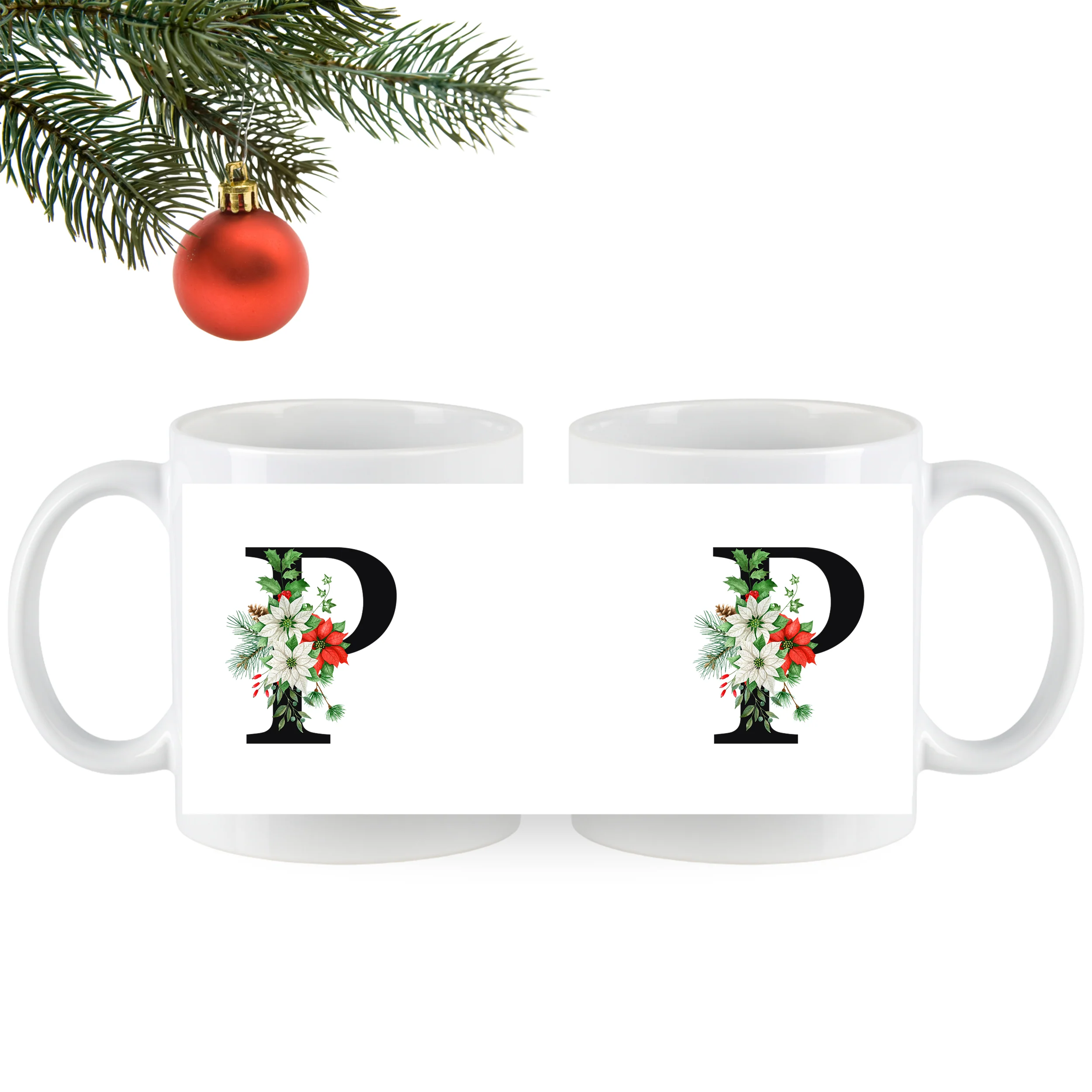 Tasse mit floralem P - Image 4