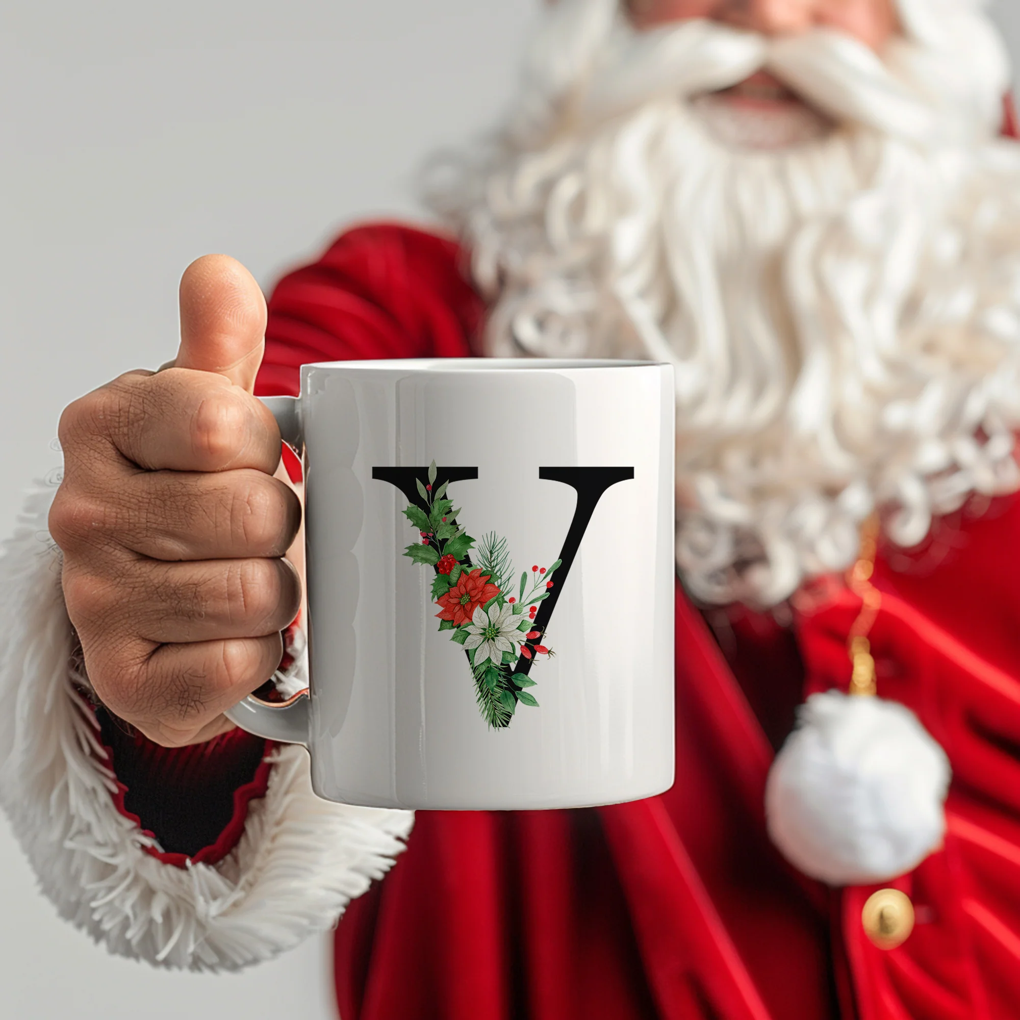 Tasse mit floralem V - Image 3